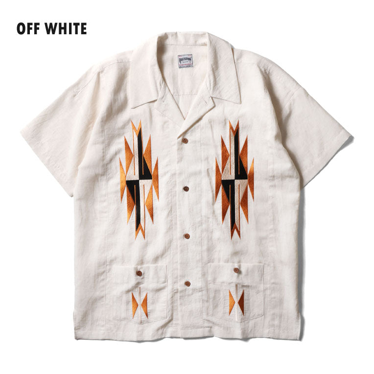 41331 LINEN CHIMAYO SHIRT - OFF WHITE