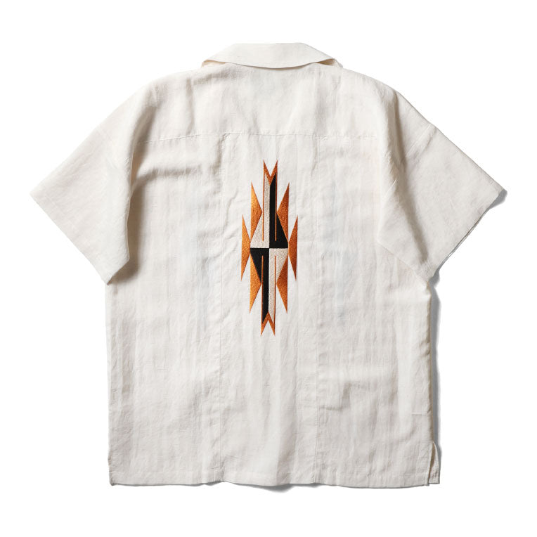 41331 LINEN CHIMAYO SHIRT - OFF WHITE
