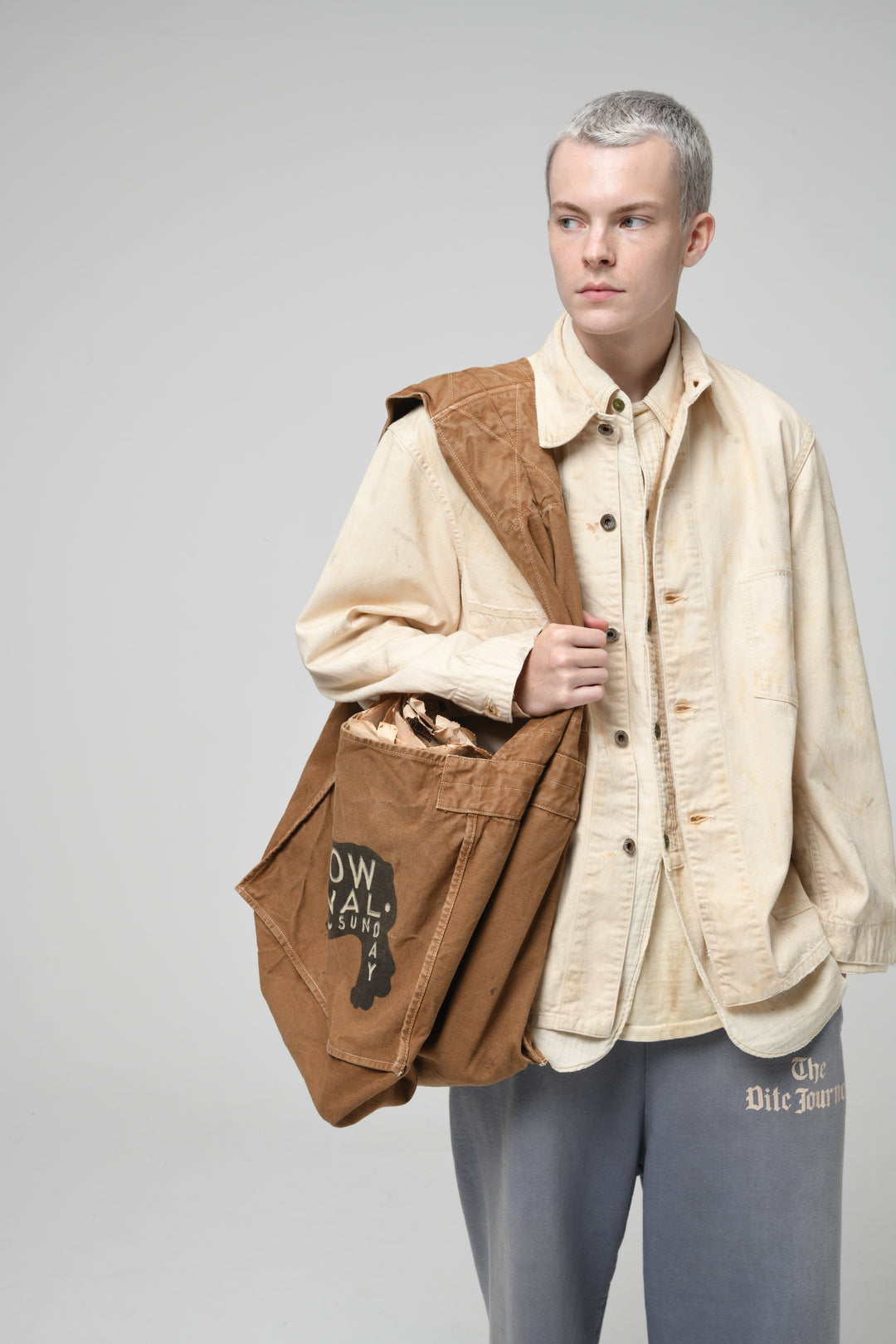 THE BOW WOW JOURNAL NEWSPAPER BAG AGED - BROWN