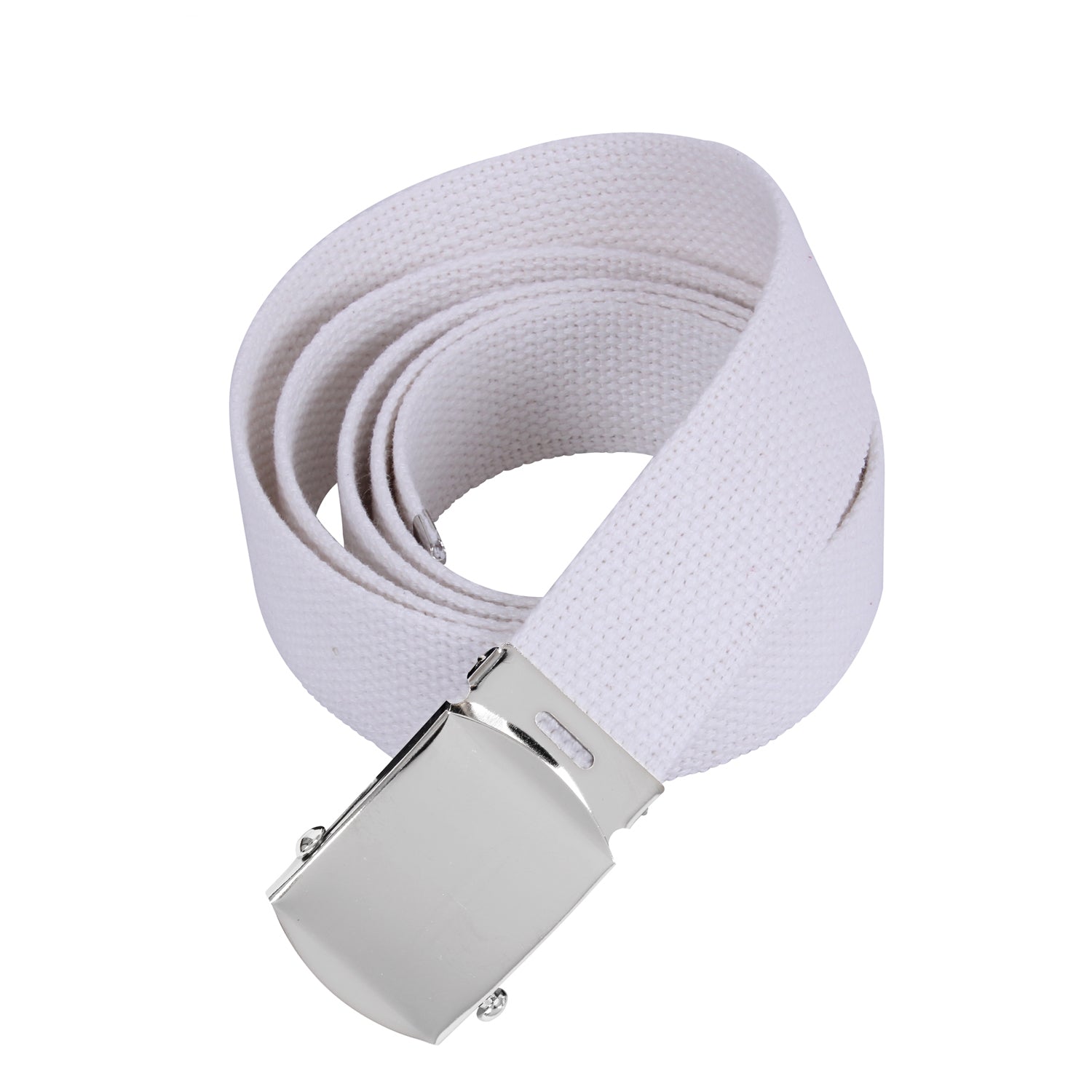 Web Belts - 54 Inches Long - WHITE/CHROME