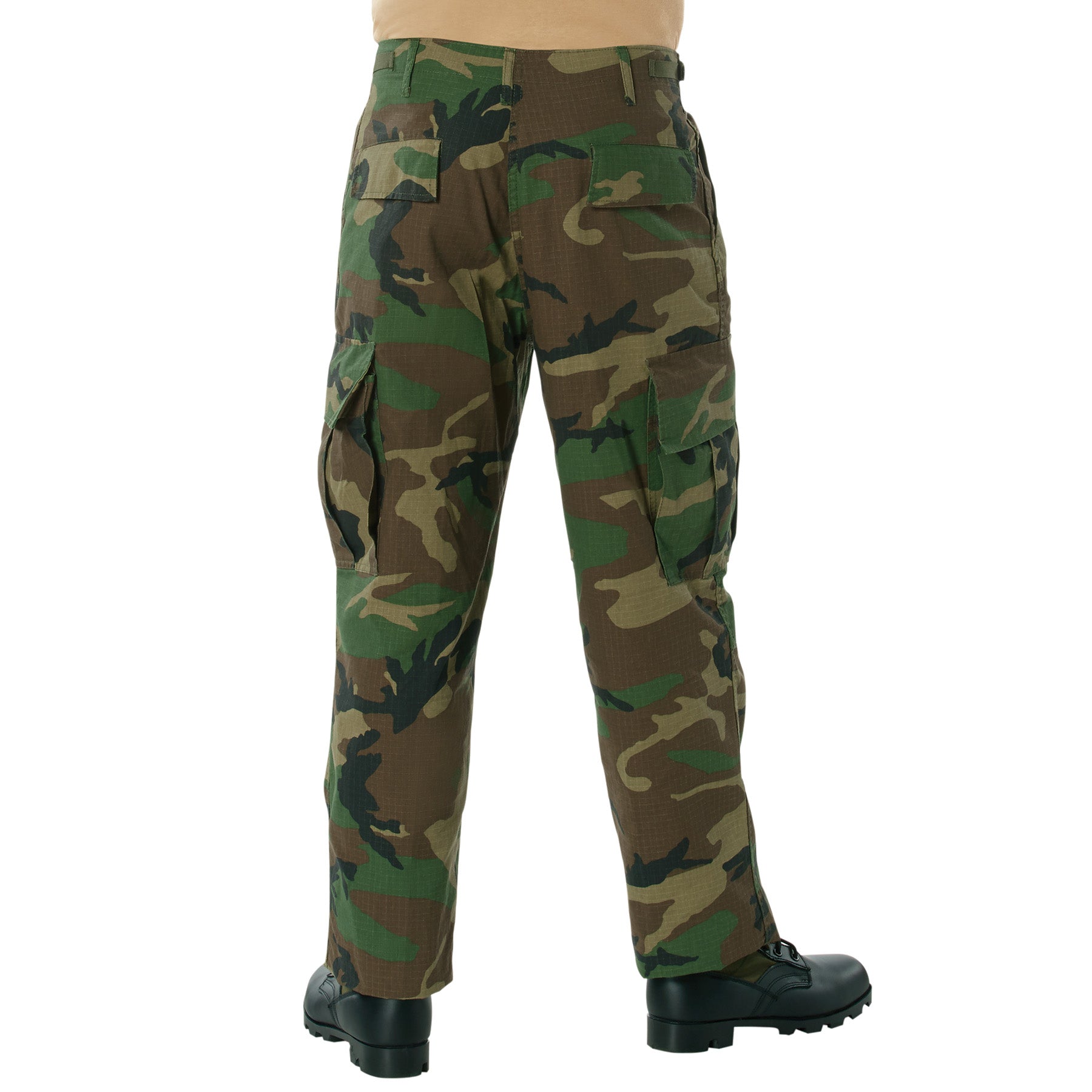 Vintage Vietnam Rip-Stop Fatigue Pants - WOODLAND CAMO