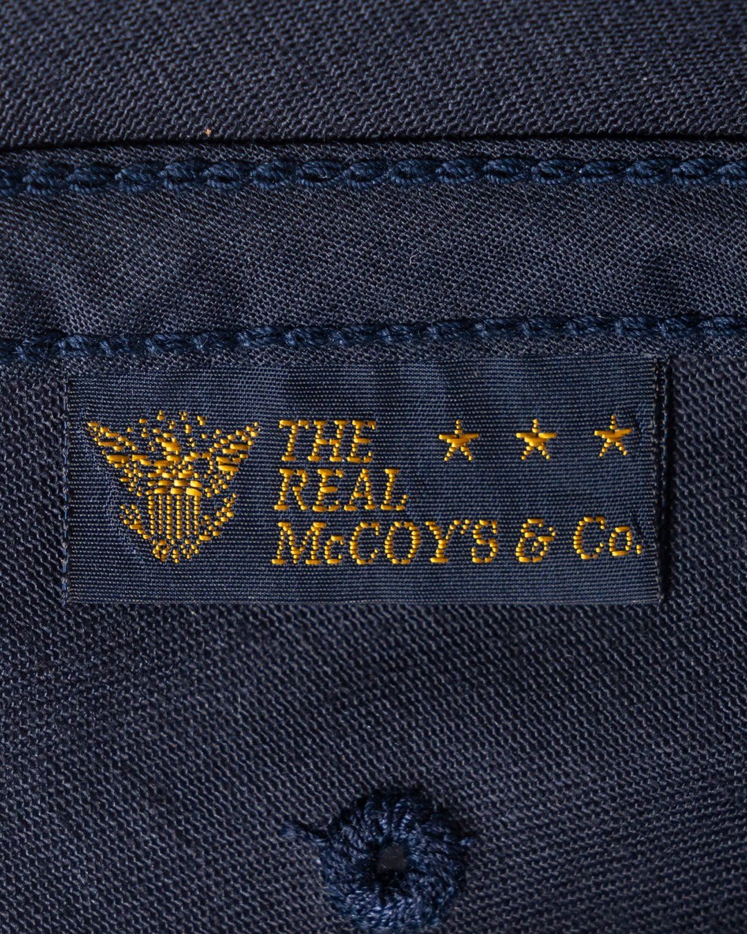 MA23001 THE REAL McCOY'S LOGO BASEBALL CAP - NAVY