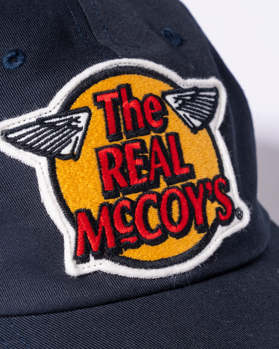 MA23001 THE REAL McCOY'S LOGO BASEBALL CAP - NAVY