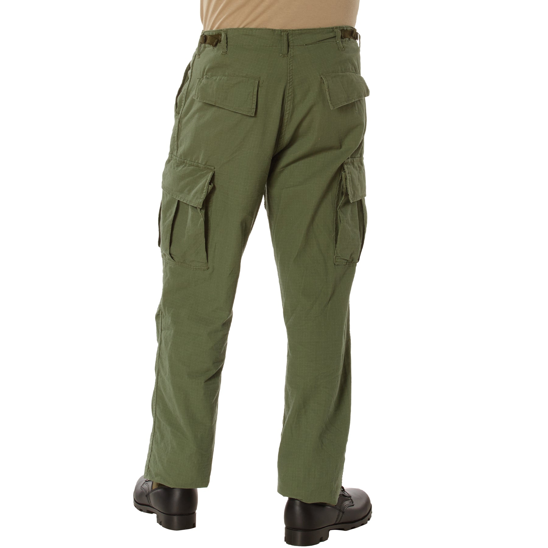 Vintage Vietnam Rip-Stop Fatigue Pants - OLIVE DRAB