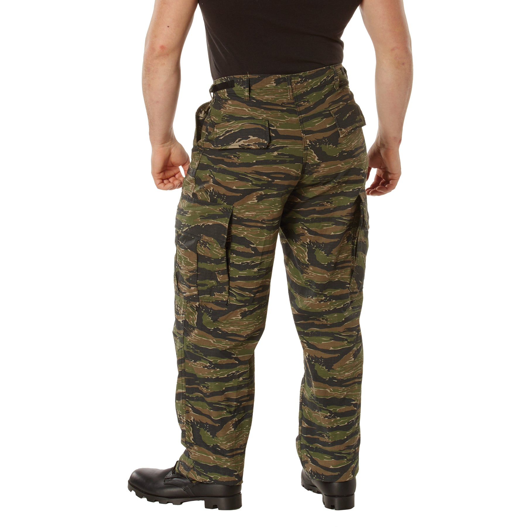 Vintage Vietnam Rip-Stop Fatigue Pants - TIGER STRIPE CAMO