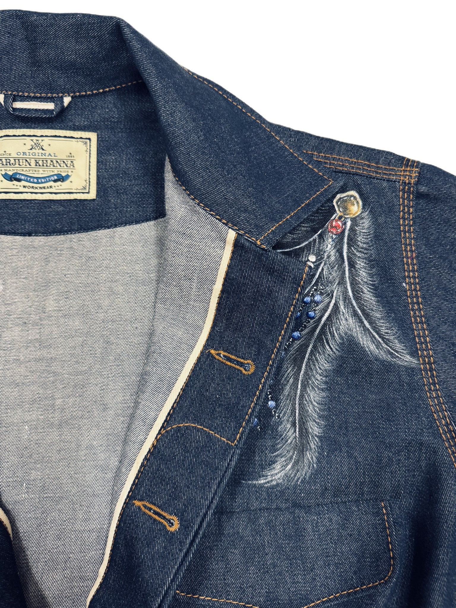 AK/PR/LOT2/JKT/026 Army Bomber Indian Chief - INDIGO