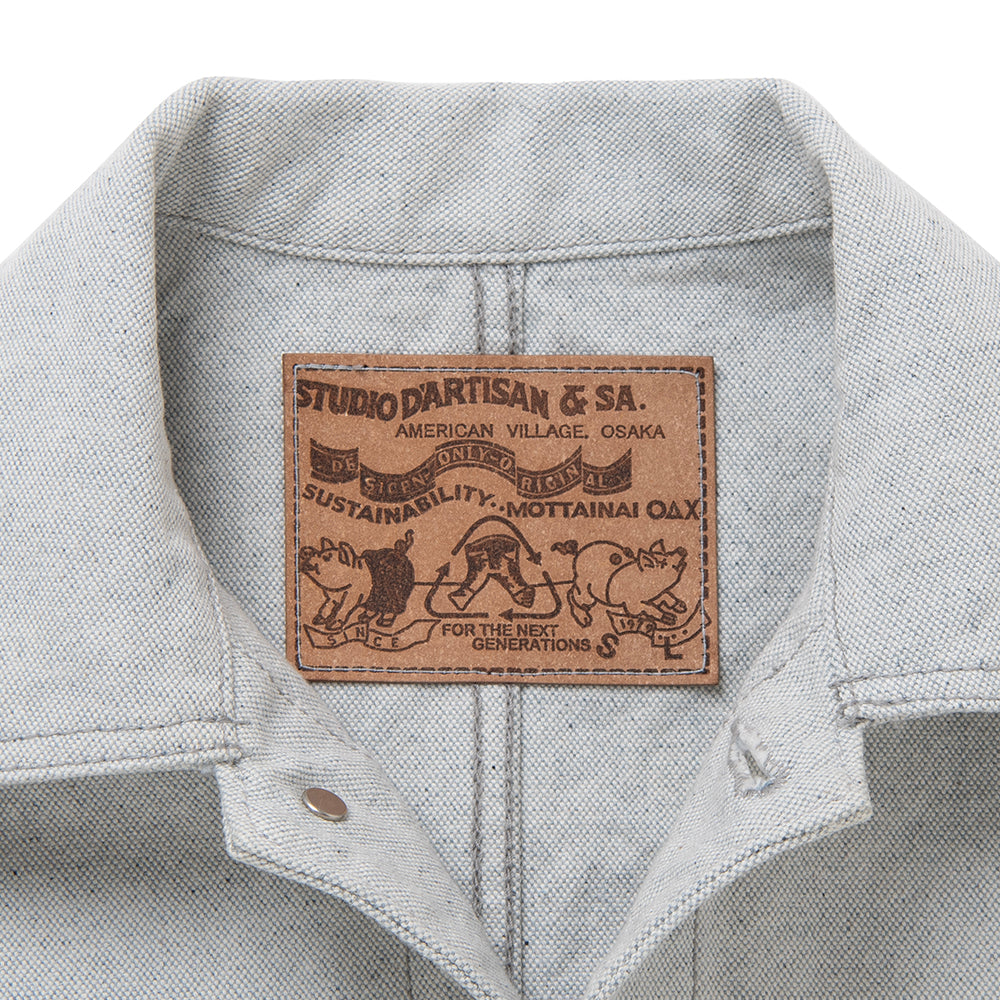 4607 Upcycled Indigo Canvas Coverall - LIGHT INDIGO