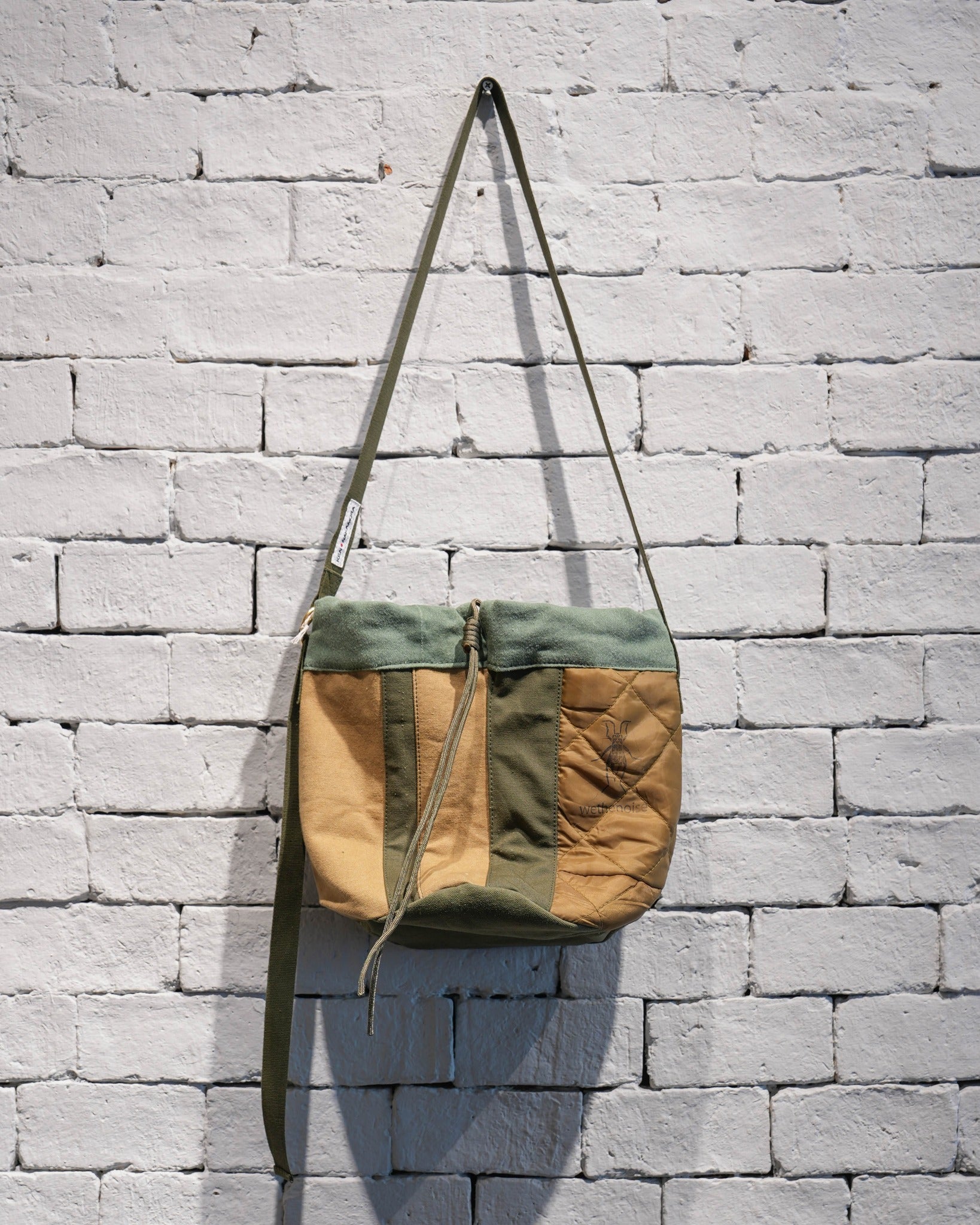 MILITARY VINTAGE FABRIC PATCH WORK KINCHAKU - VINTAGE