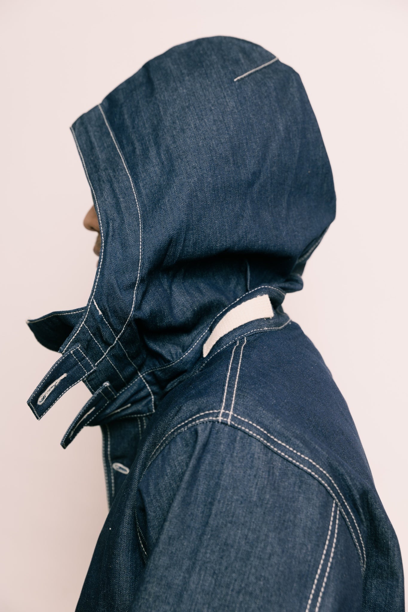 PULLOVER PARKA - DENIM