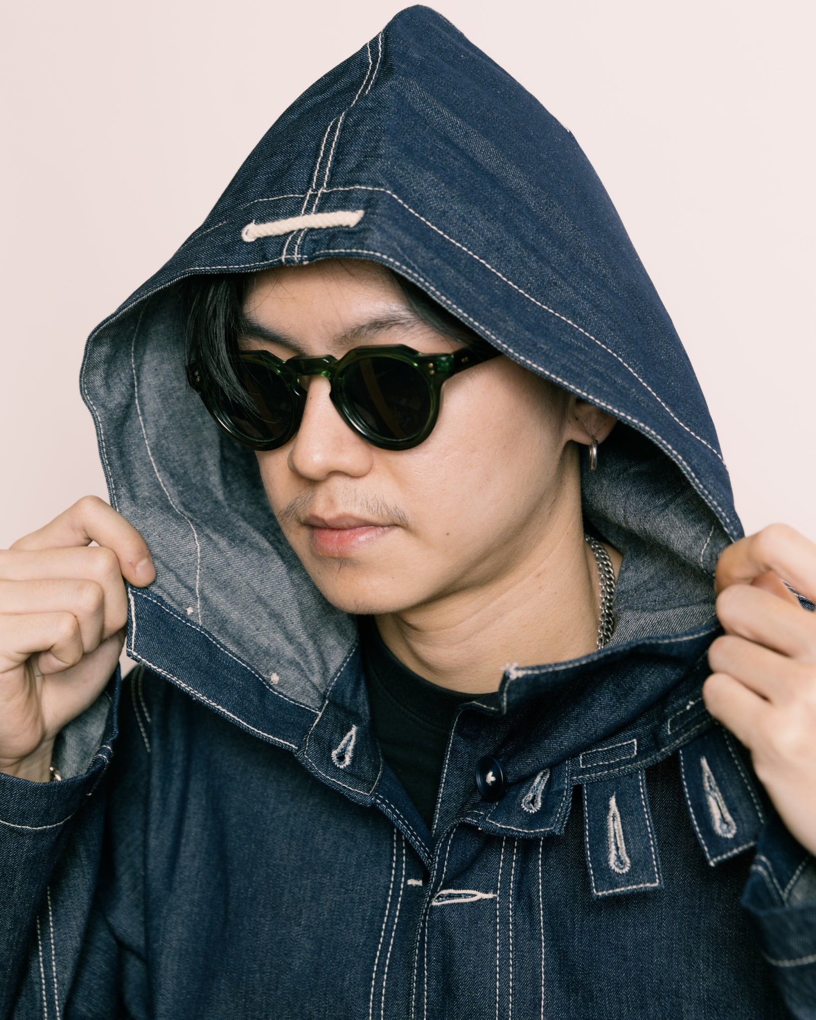 PULLOVER PARKA - DENIM