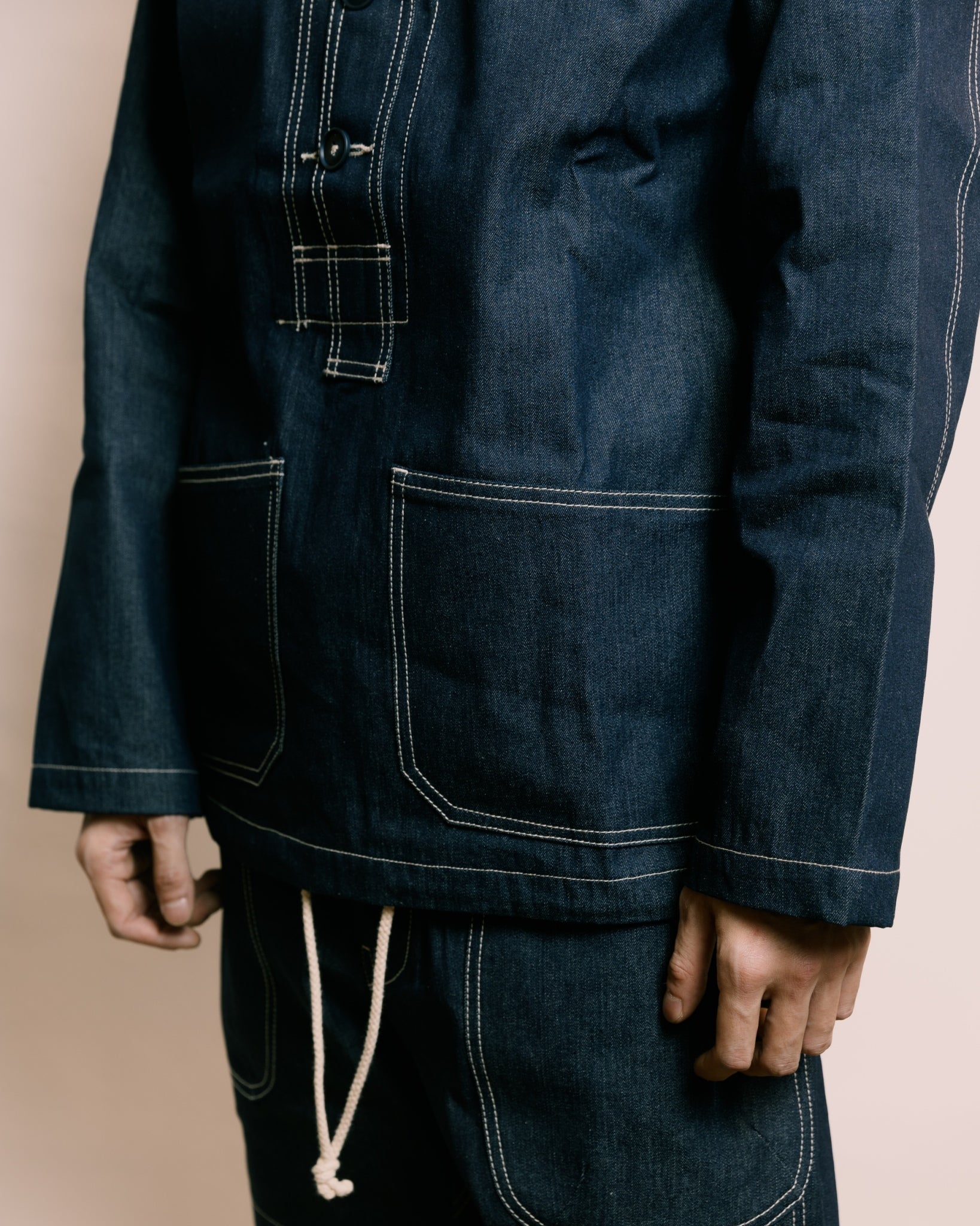 PULLOVER PARKA - DENIM