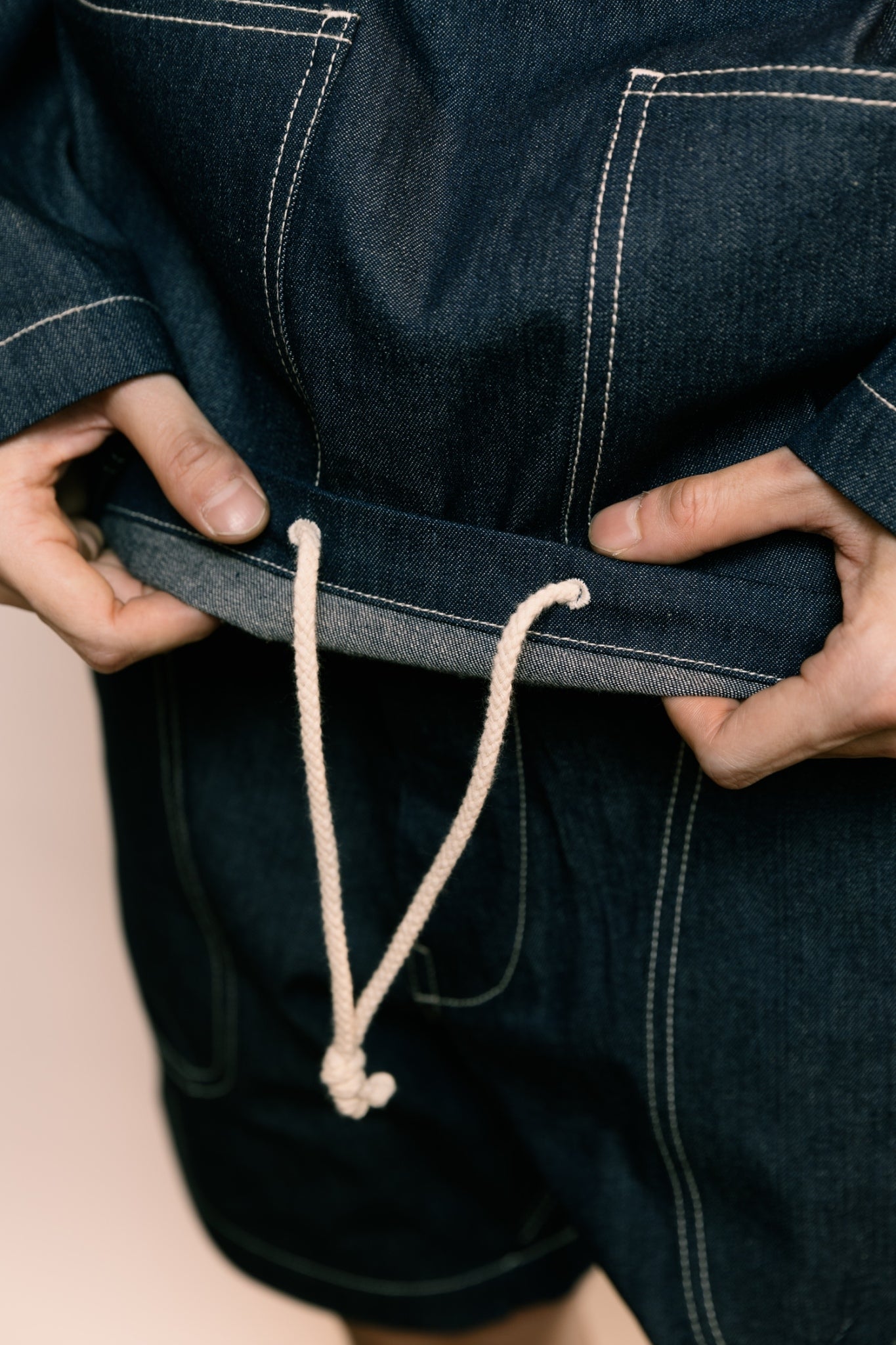 PULLOVER PARKA - DENIM