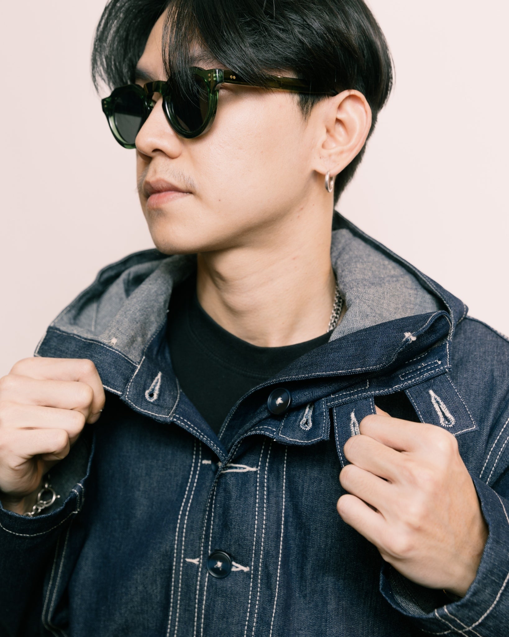 PULLOVER PARKA - DENIM