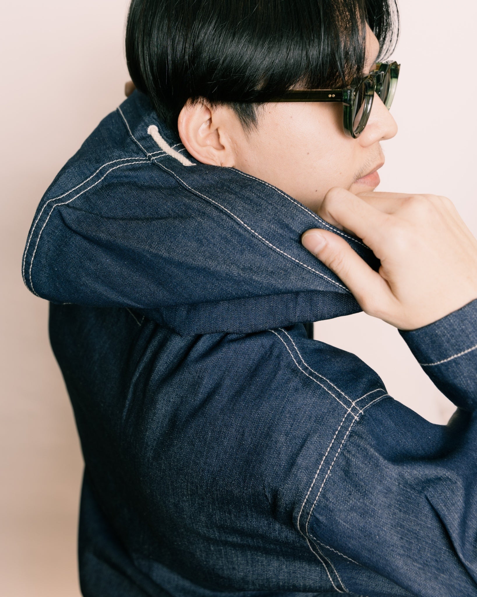PULLOVER PARKA - DENIM