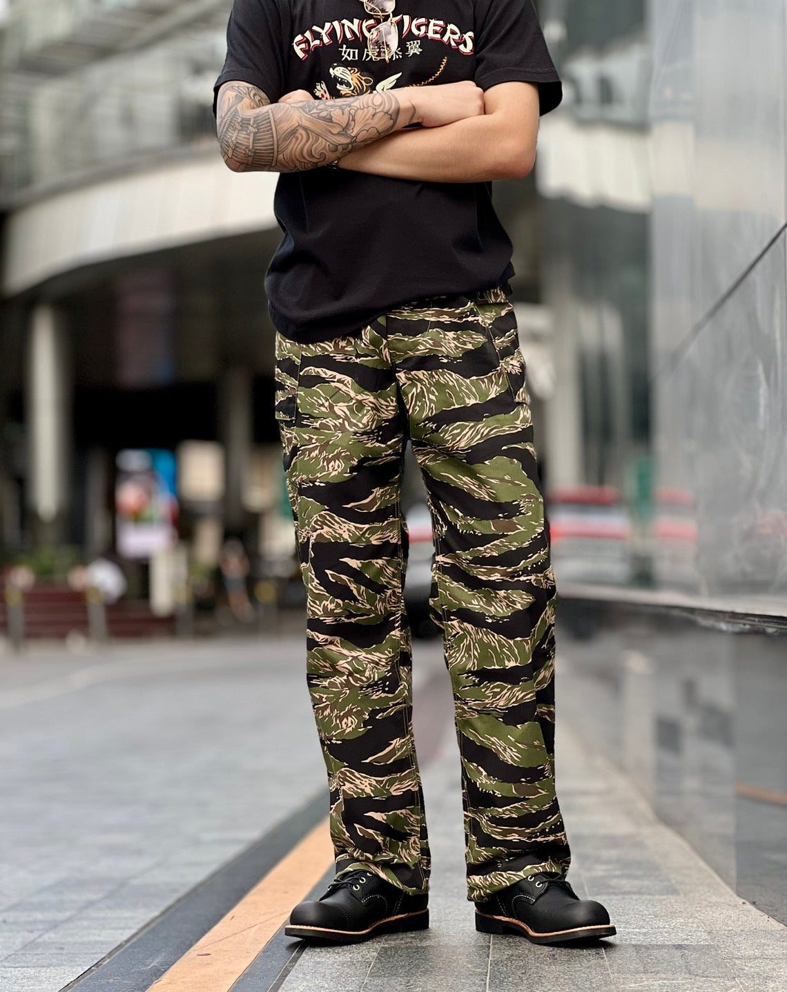 P43 CARGO TROUSERS TIGER CAMO