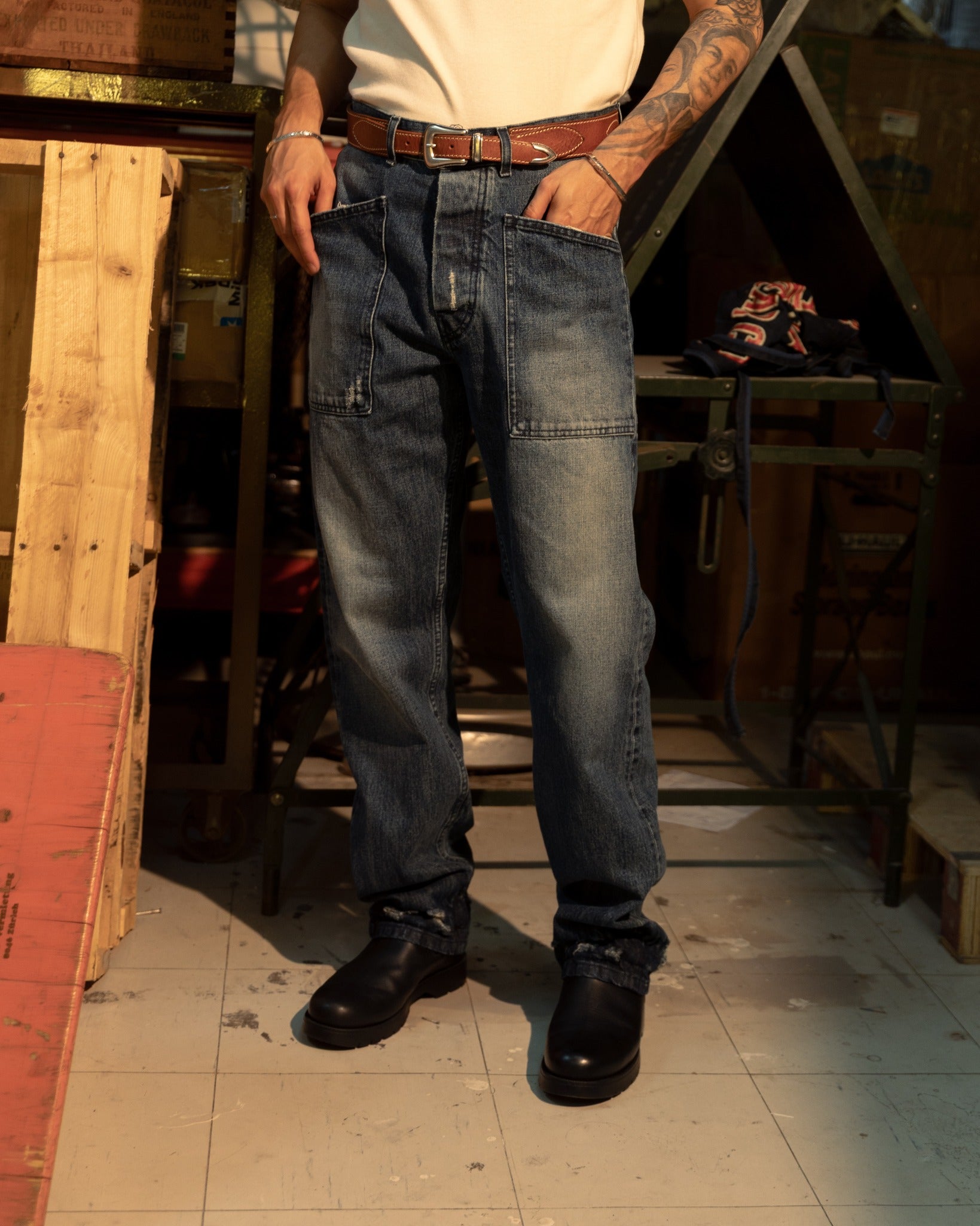 LE PANTALON PENITENCIER - SELVEDGE USED