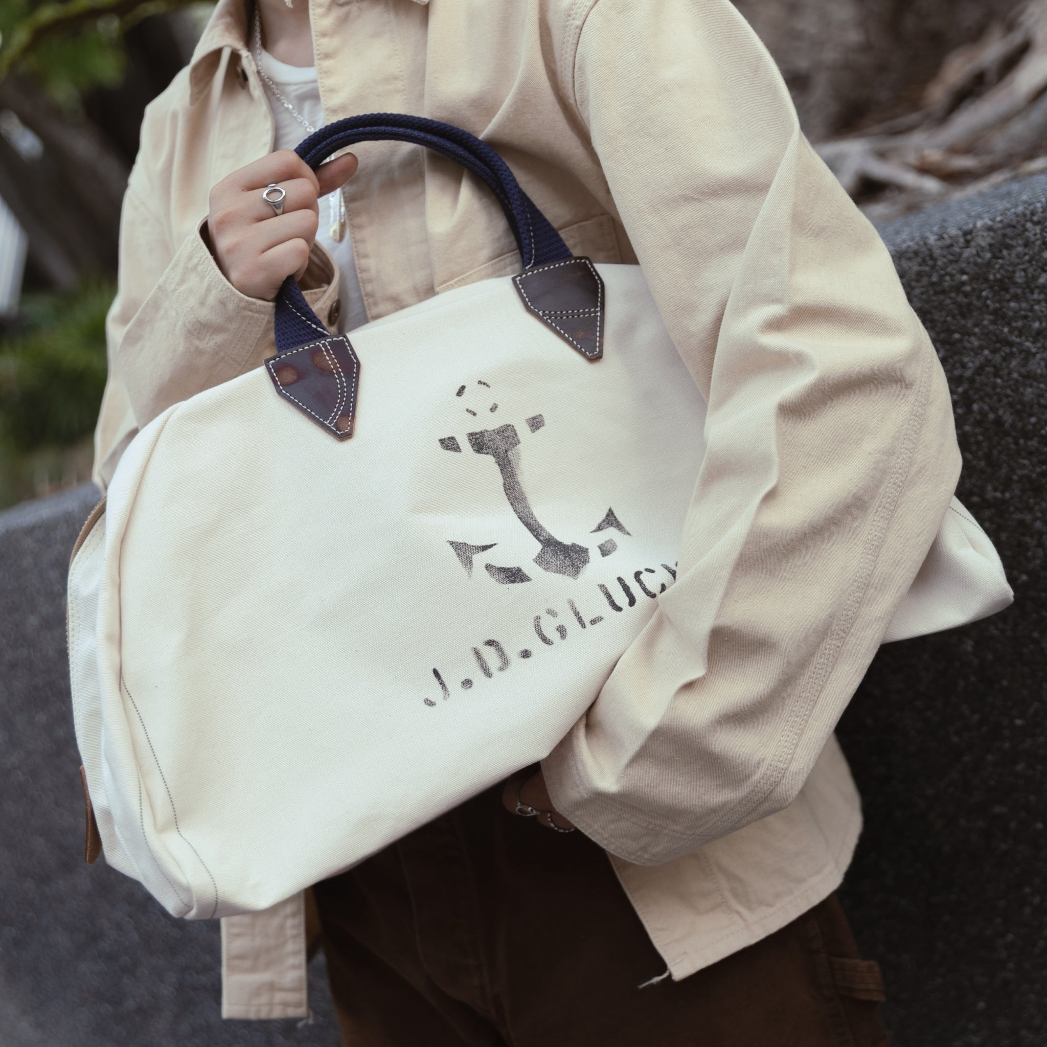JG-B03 SAILOR'S TRANSIT BAG - OFF WHITE