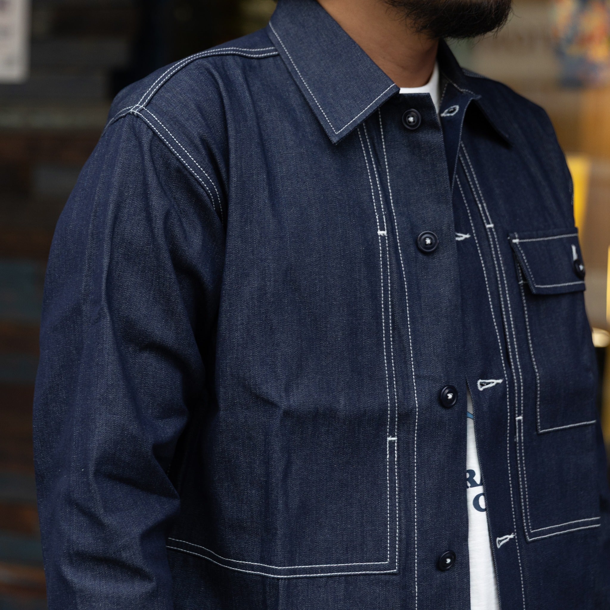 P44 UTILITY SHIRT - 9OZ DENIM
