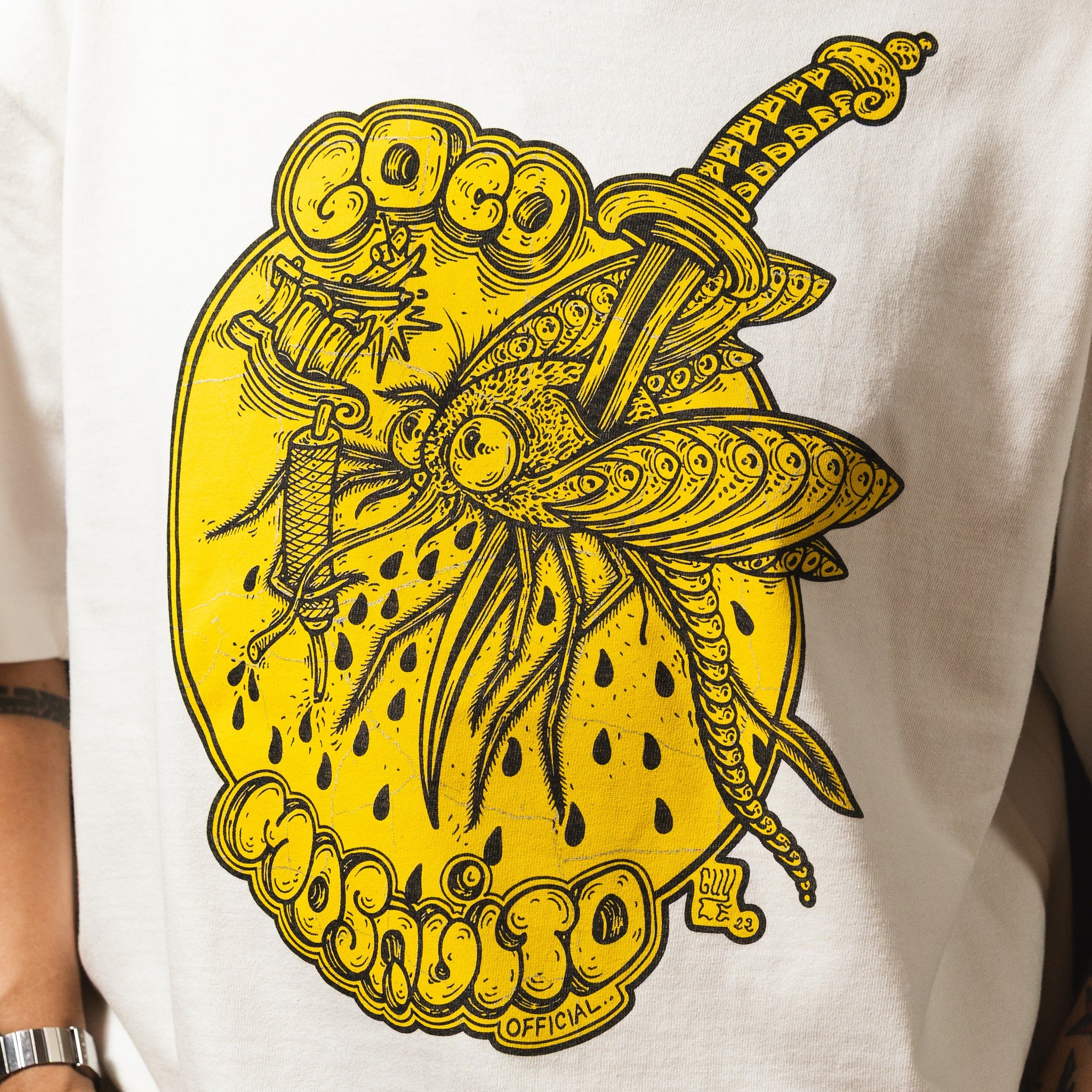 L. MOSQUITO YELLOW LOGO T-SHIRT - MULTI