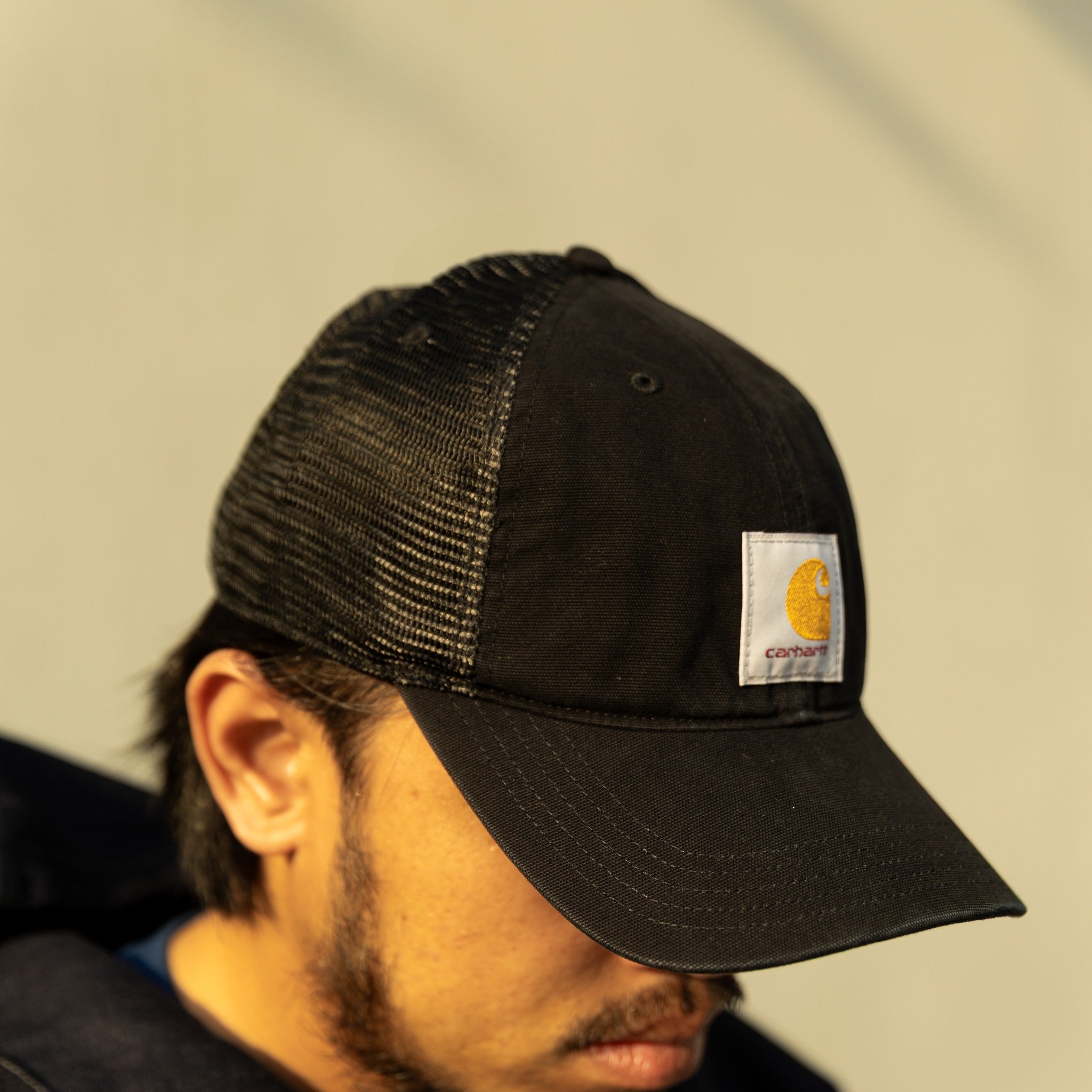 CANVAS MESH-BACK CAP - BLACK