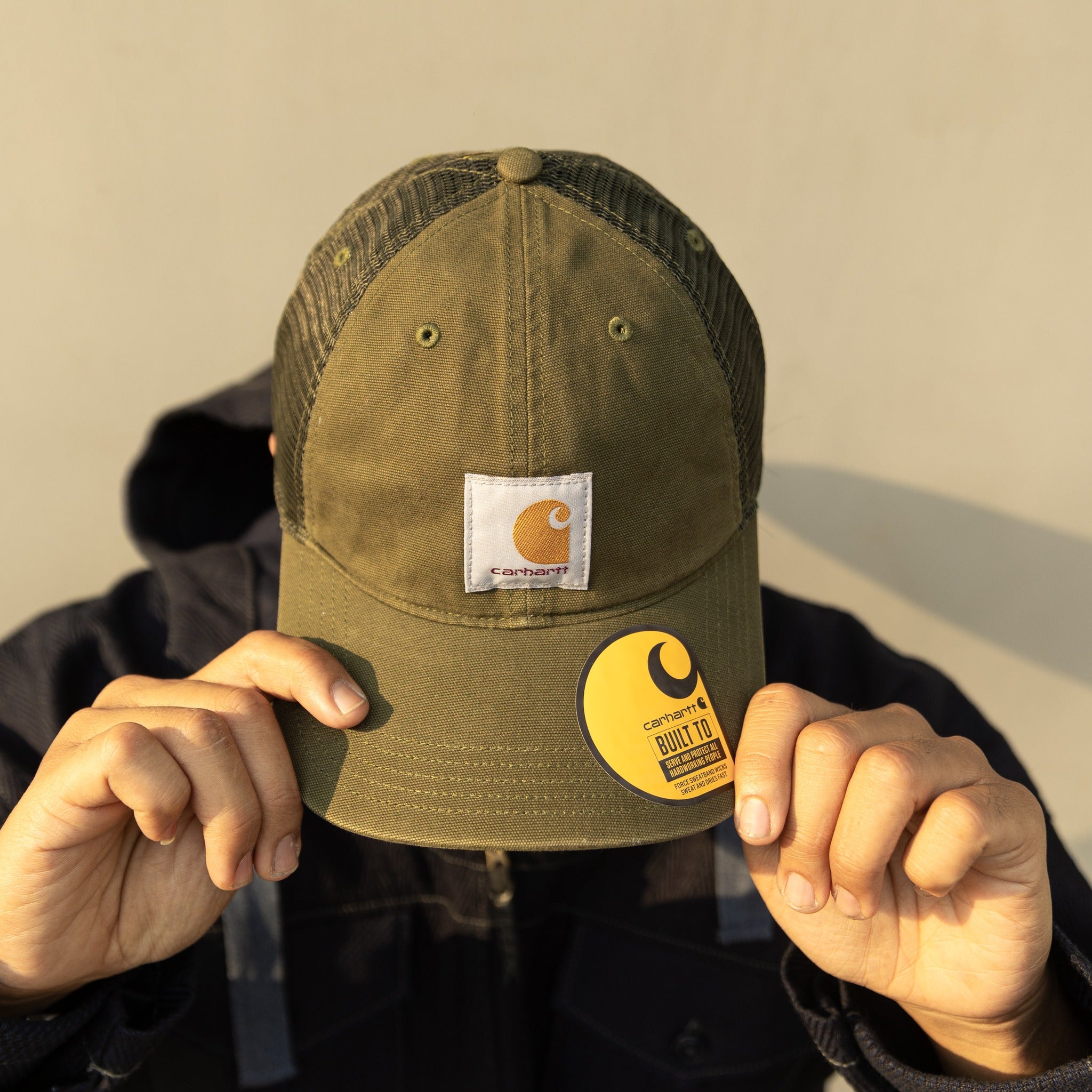 CANVAS MESH-BACK CAP - BASIL