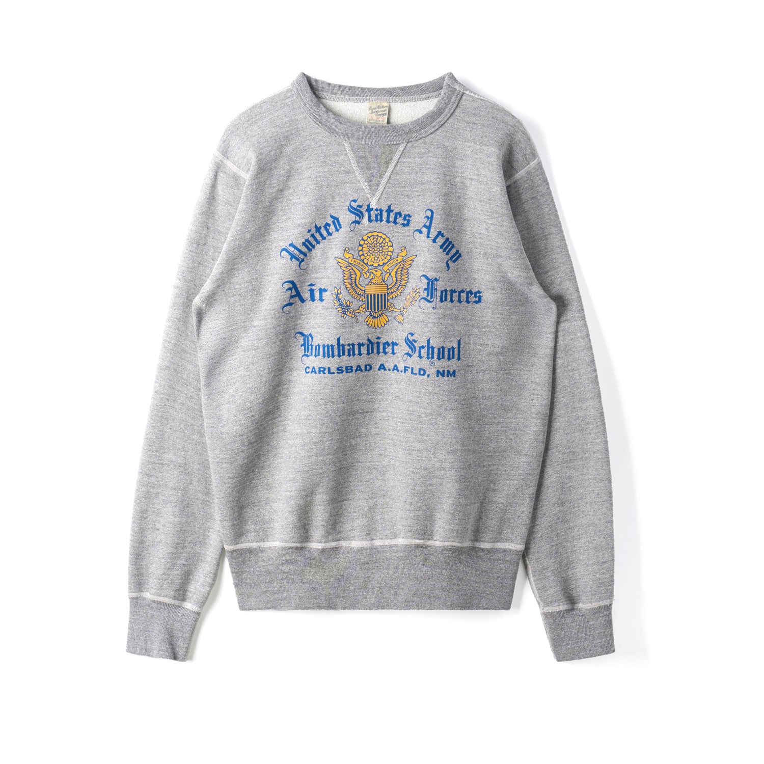 BR69692 Set-In Crew Neck Sweat Shirt U.S.Army Air Forces Bomb. School - H.GRAY