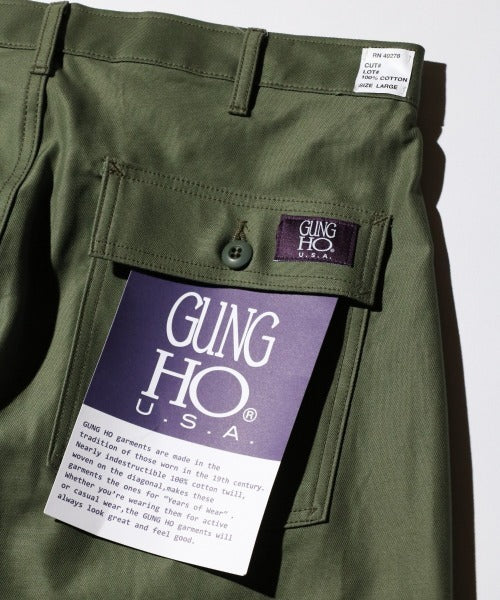 4POCKETS FATIGUE WIDE TROUSER - OLIVE