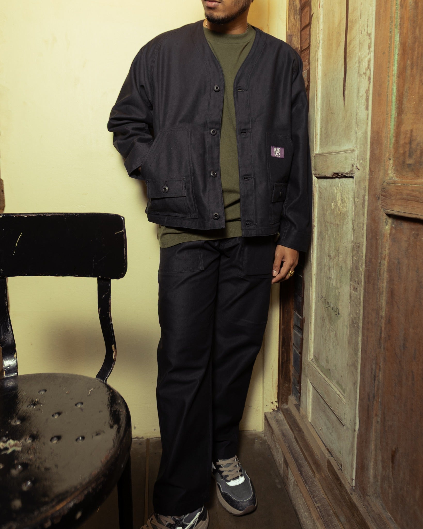 4POCKETS FATIGUE TROUSER - BLACK