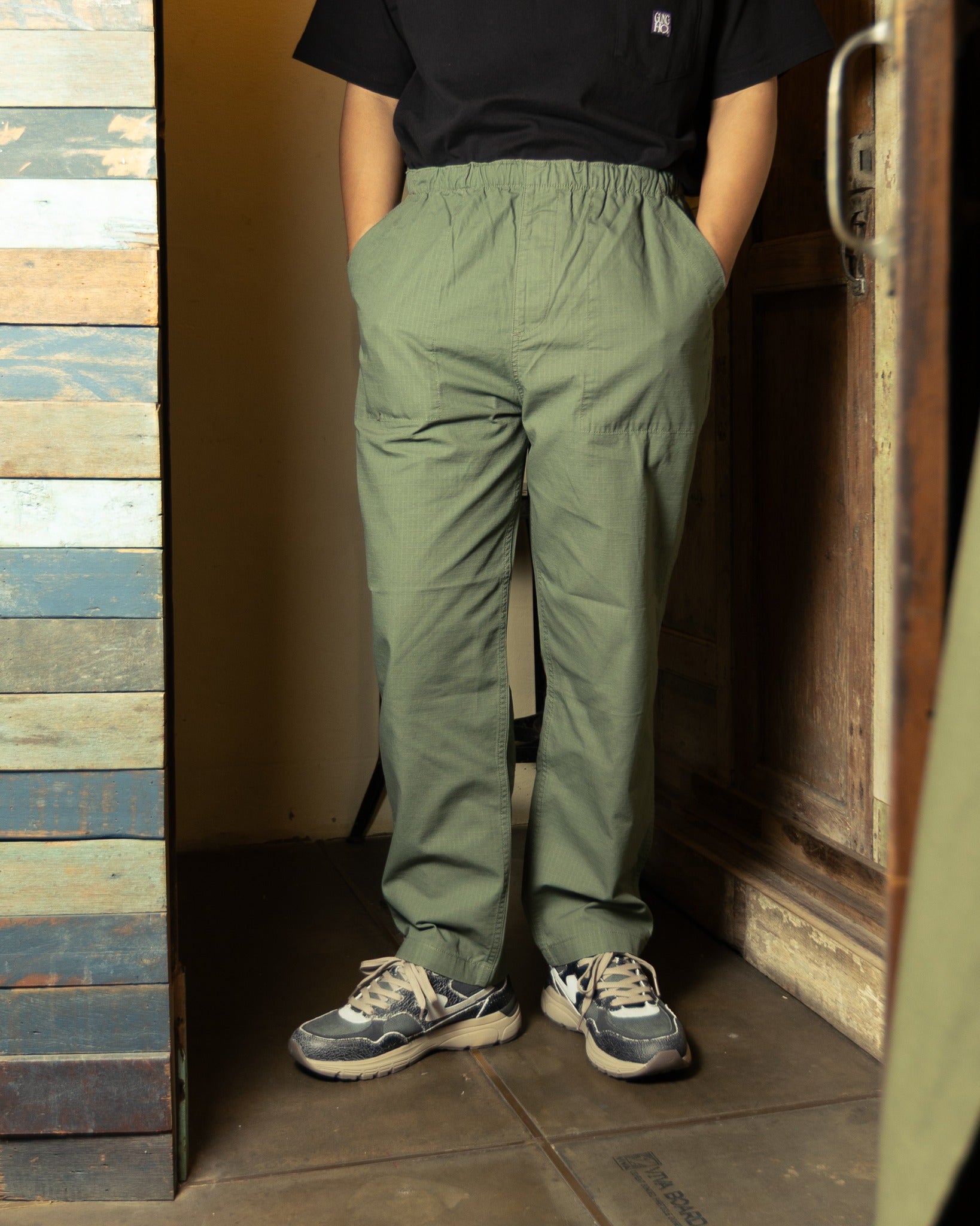 EAZY FATIGUE PANTS RIP STOP - OLIVE