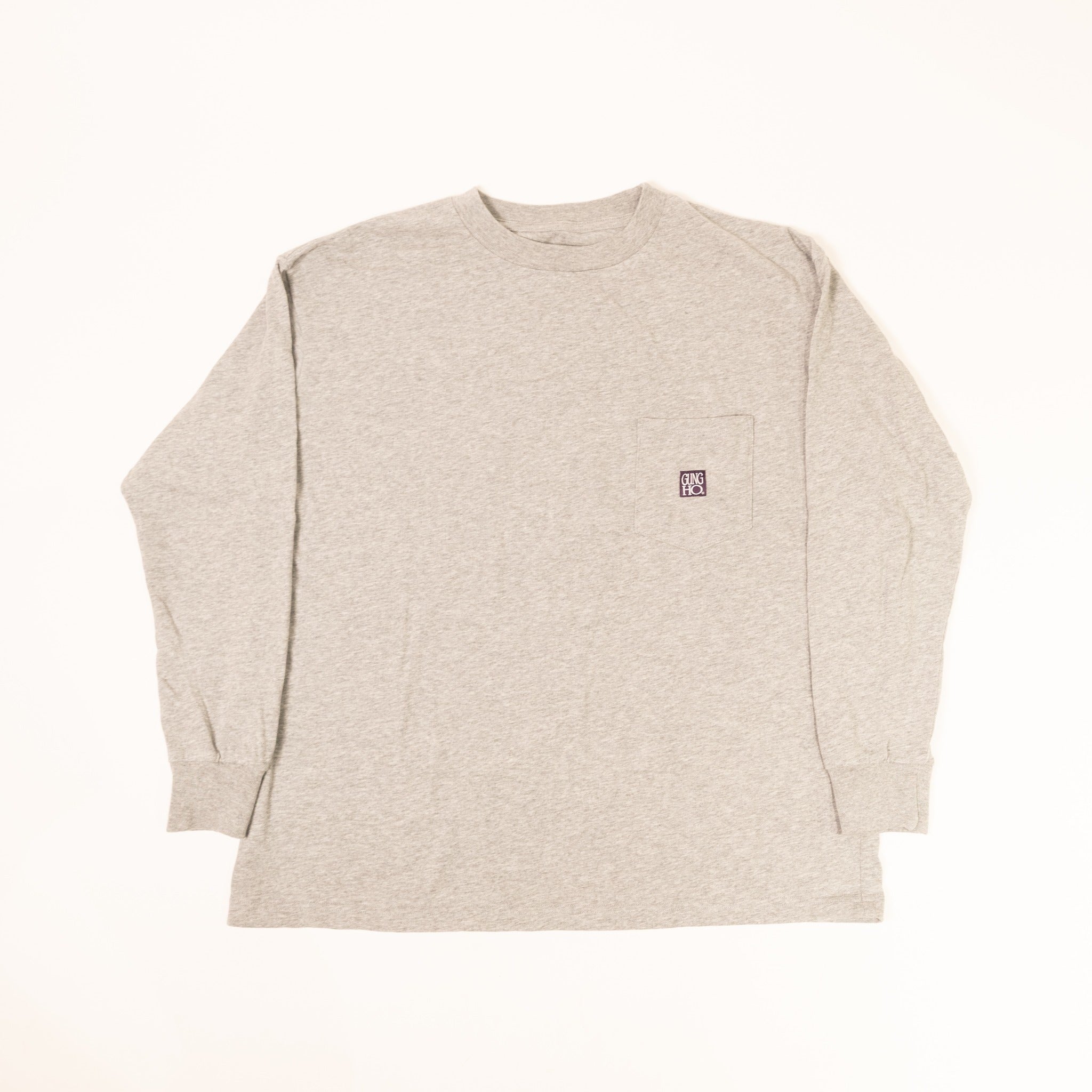 WORKERS POCKET TEE L/S - HEATHER GRAY