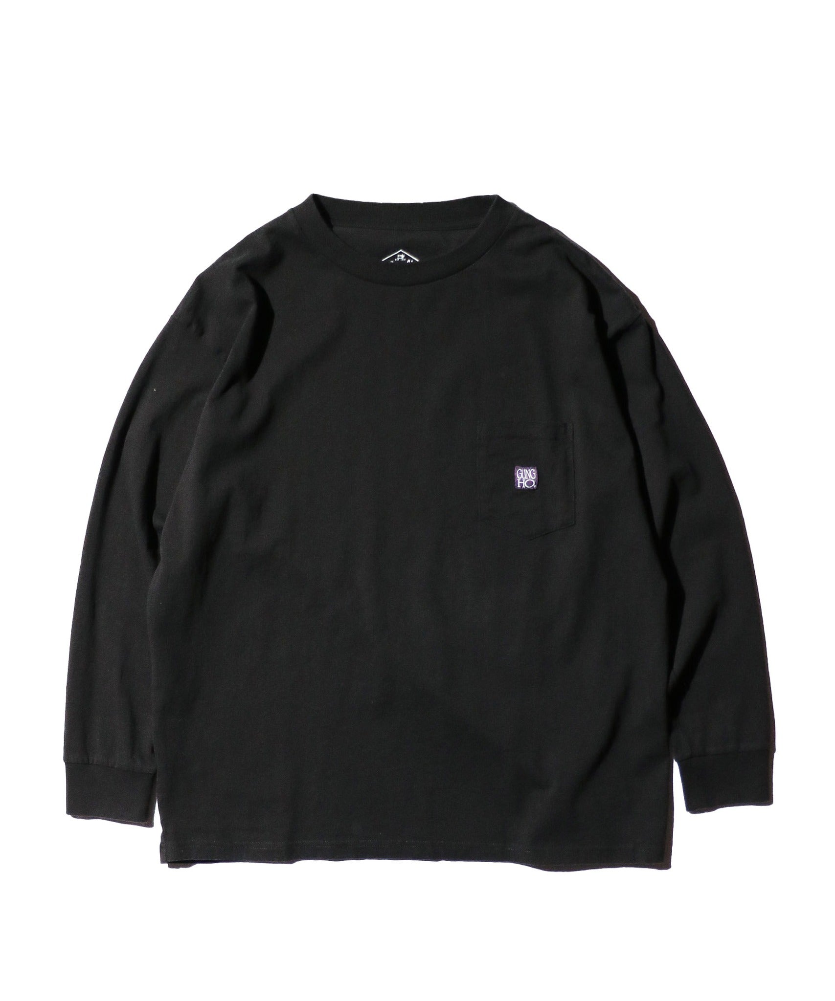WORKERS POCKET TEE L/S - BLACK