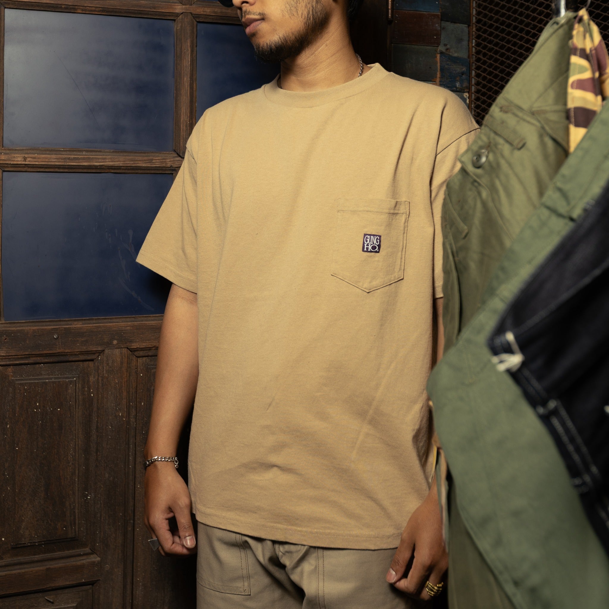 WORKERS POCKET TEE S/S - BEIGE