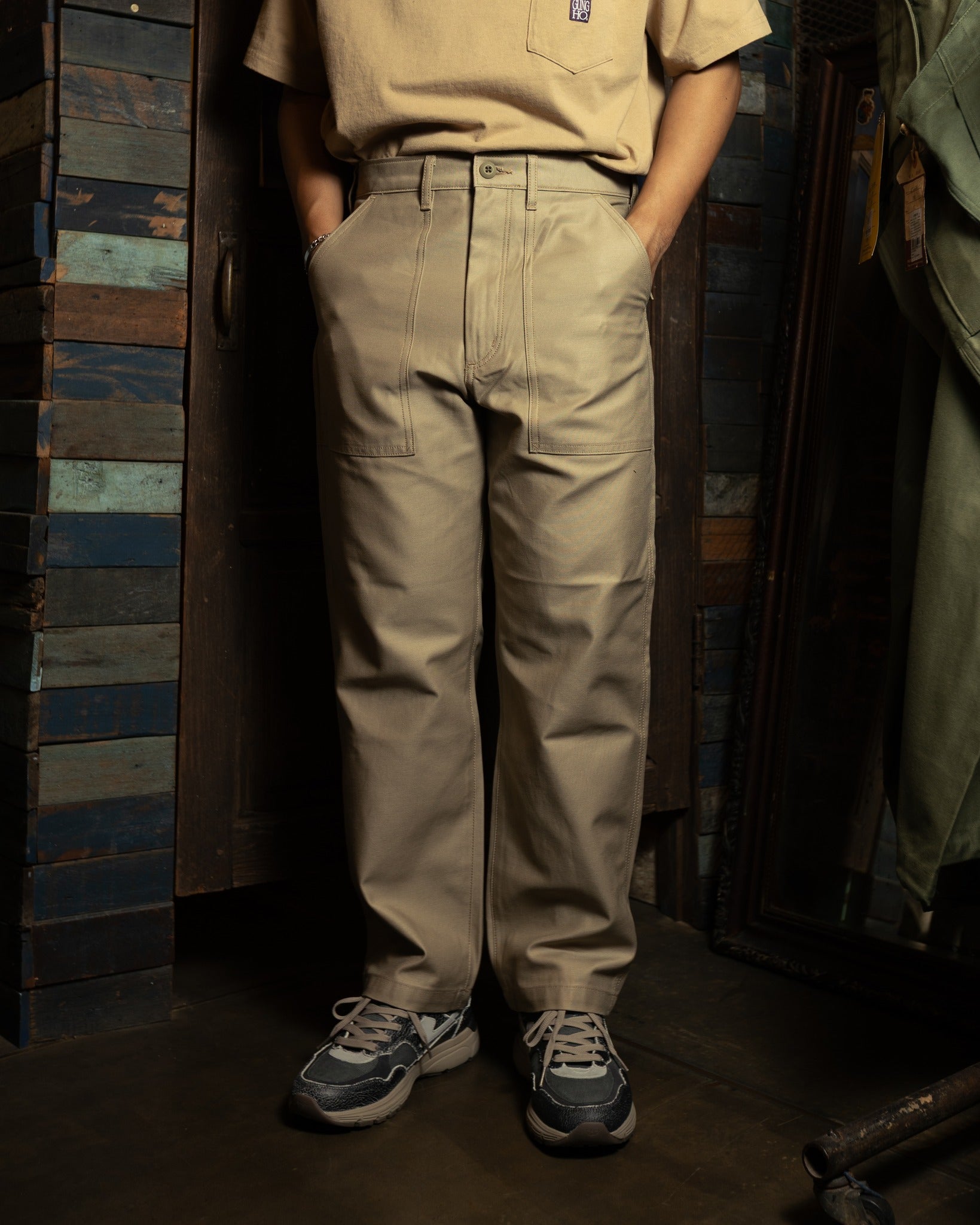 4POCKETS FATIGUE TROUSER - BEIGE