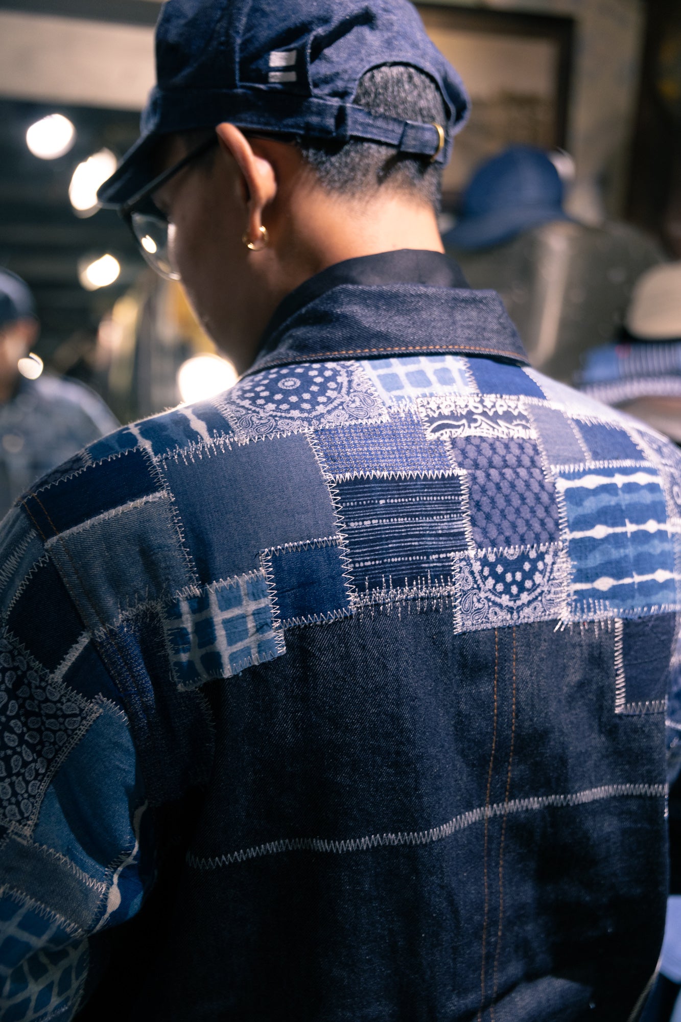 AK/PR/LOT1/CJKT/001 Half Boro Patch Denim Chore Jacket (Japan Selv) - INDIGO