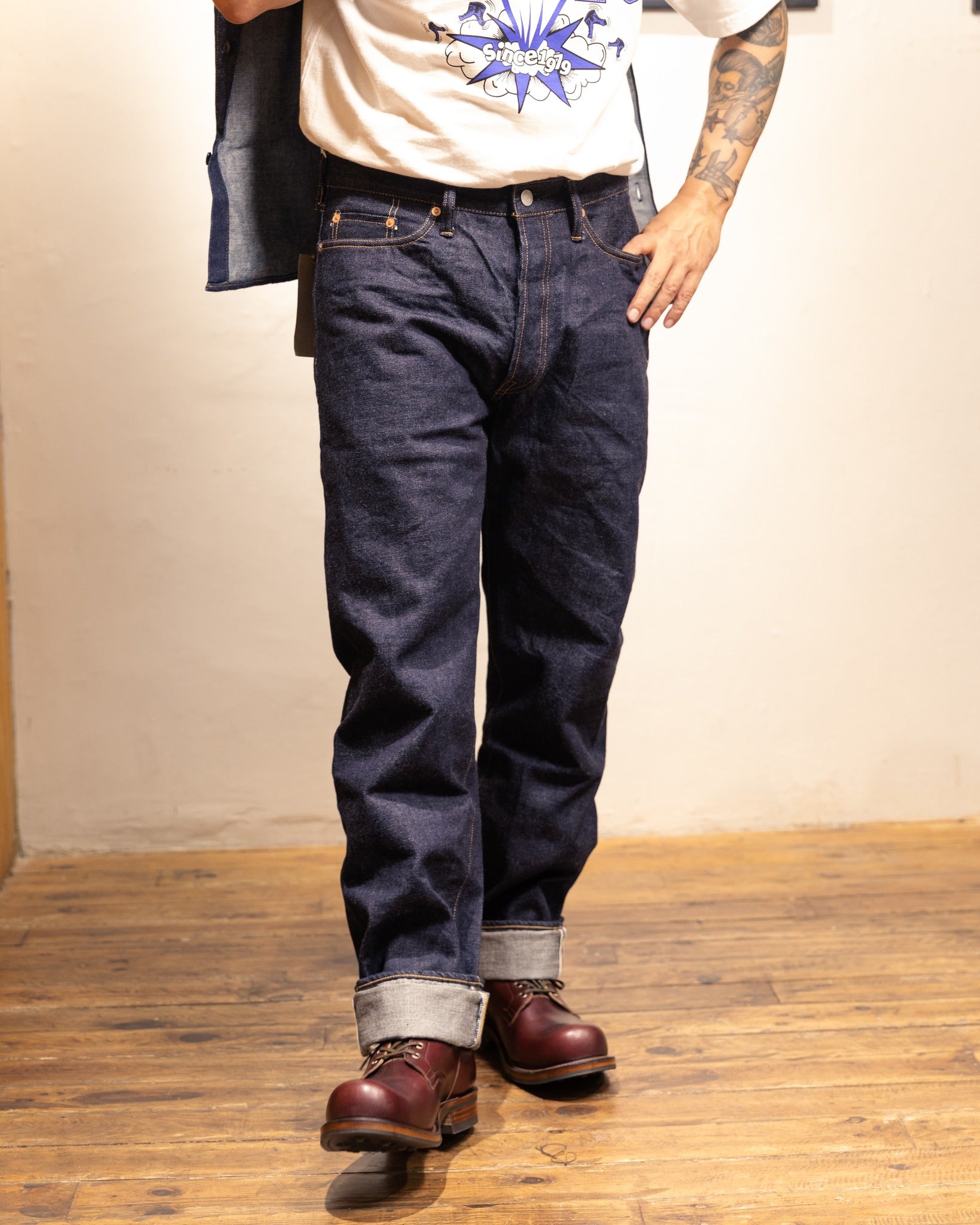 SP-086 45th Ishikawadai Tapered Fit Jeans - INDIGO