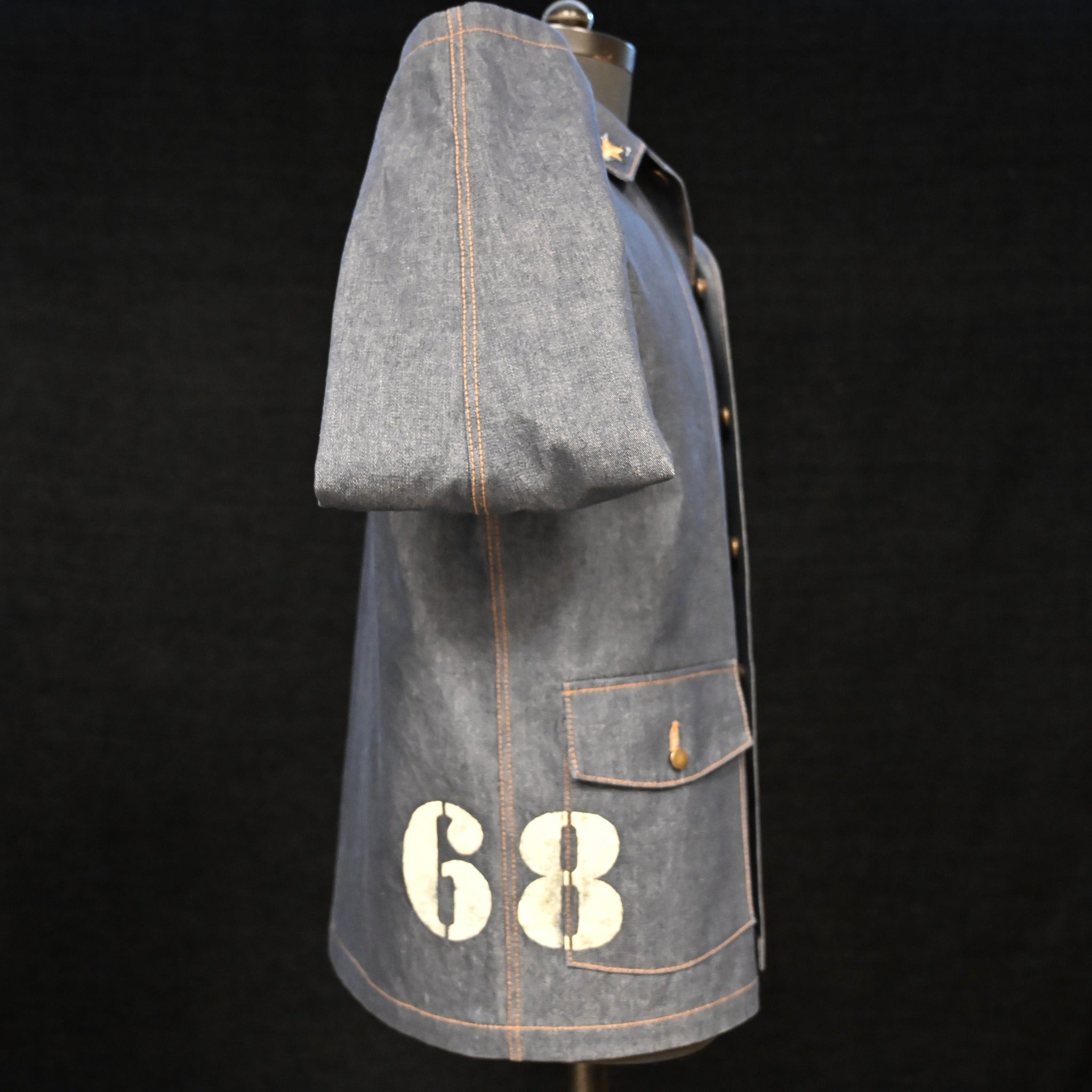 AK/PR/LOT1/CJKT/005 68 Air Rescue Patch Denim Workwear Chore Jacket (Japan Selv) - INDIGO