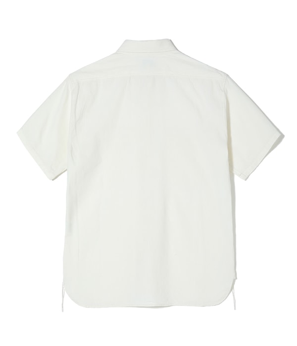 BR35857 WHITE CHAMBRAY WORK SHIRT (SHORT SLEEVE) - OFF WHITE