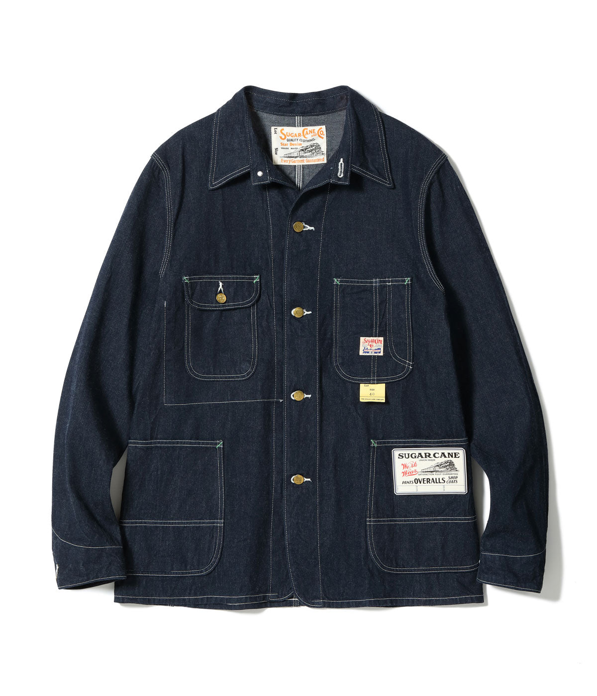 SC15655 11oz. BLUE DENIM WORK COAT - INDIGO