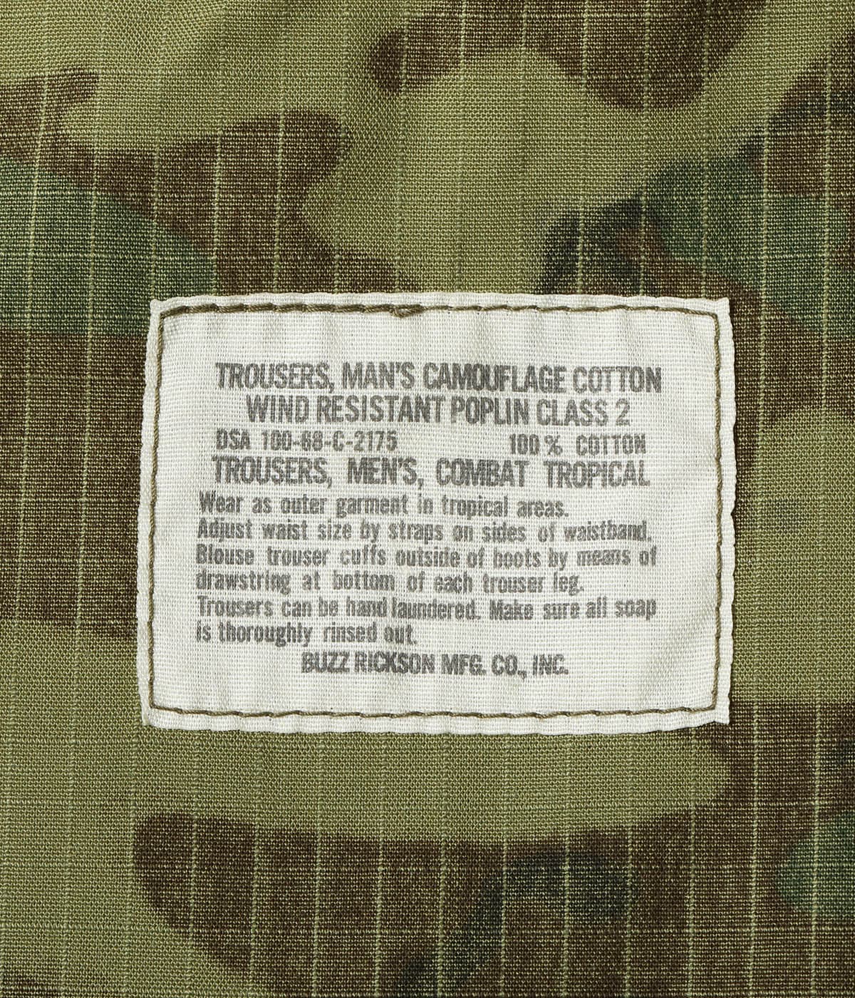 BR42528 TROUSERS MEN'S CAMOUFLAGE COTTON WIND RESISTANT POPLIN CLASS 2 - CAMOUFLAGE