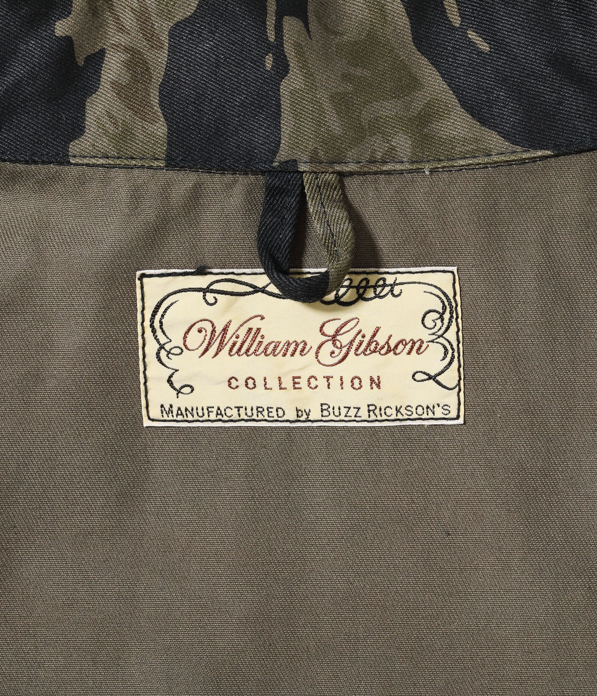 BR15778 WILLIAM GIBSON COLLECTION BLACK TIGER PATTERN JACKET OVER DYE - BLACK