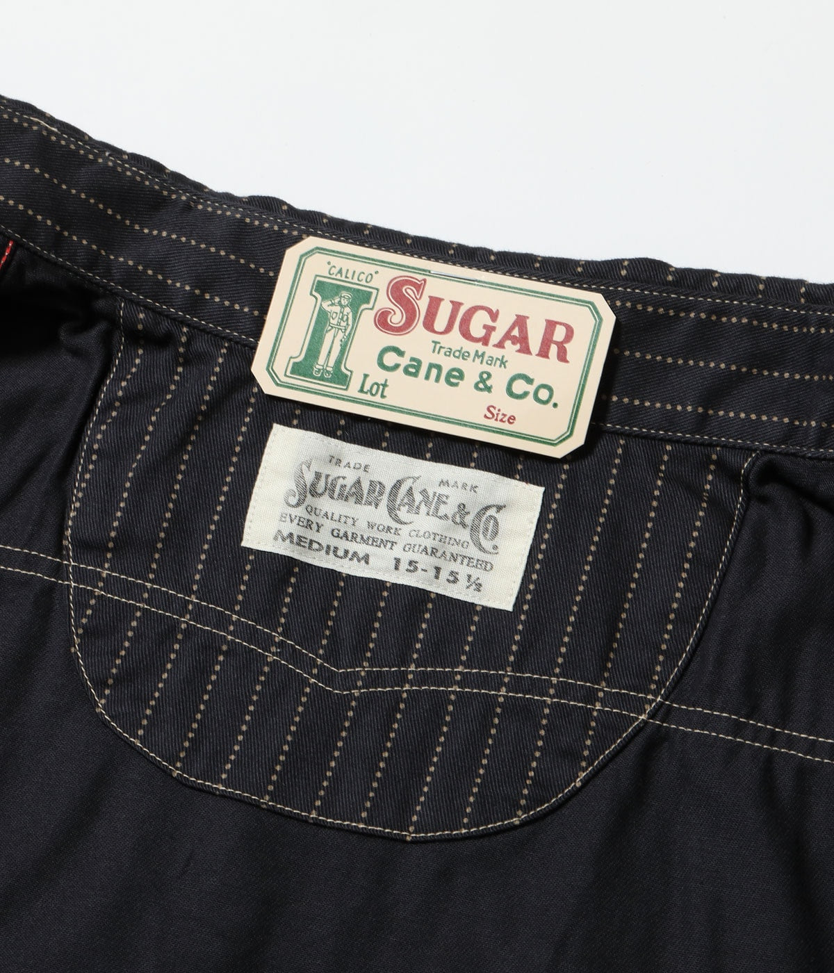 SC39702 FICTION ROMANCE 8.5oz. BLACK WABASH STRIPE WORK SHIRT (SHORT SLEEVE) - A.BLACK
