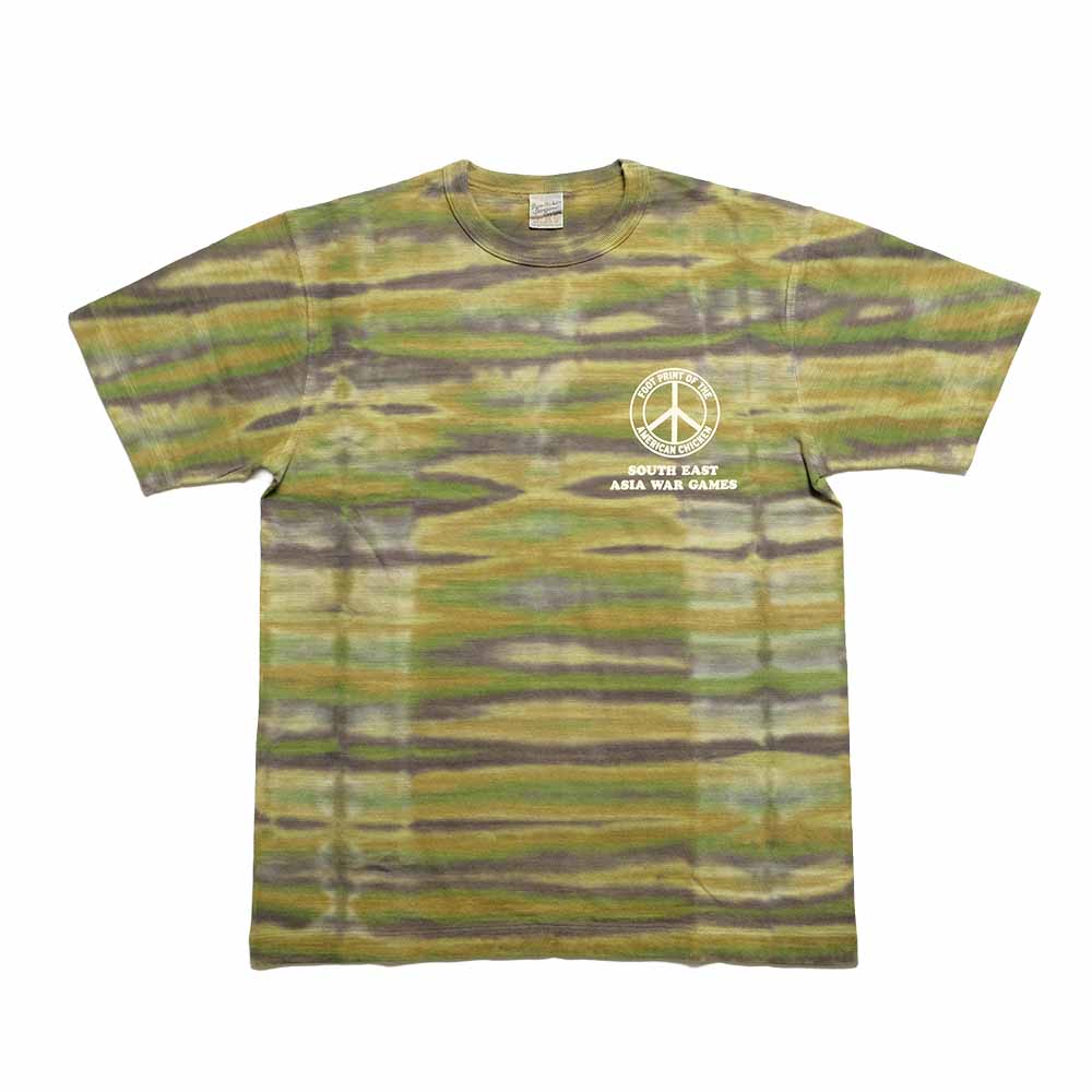 BR79733 SLUB YARN T-SHIRT THE DYE CAMOUFLAGE - OLIVE