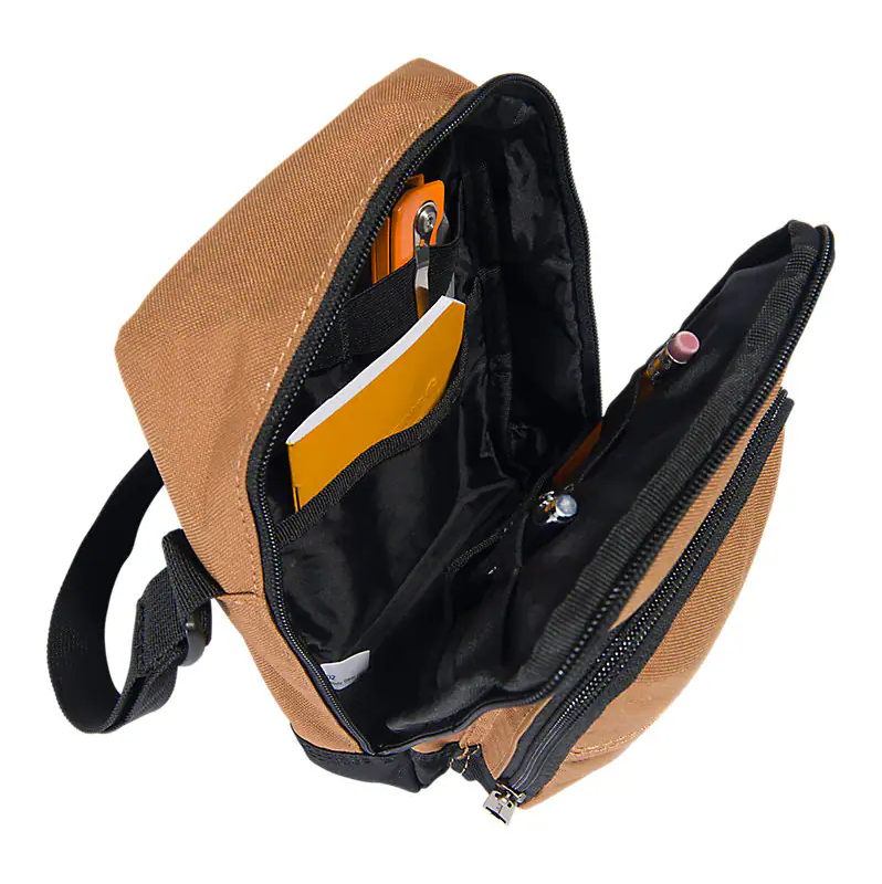 CROSSBODY ZIP BAG - CARHARTT BROWN