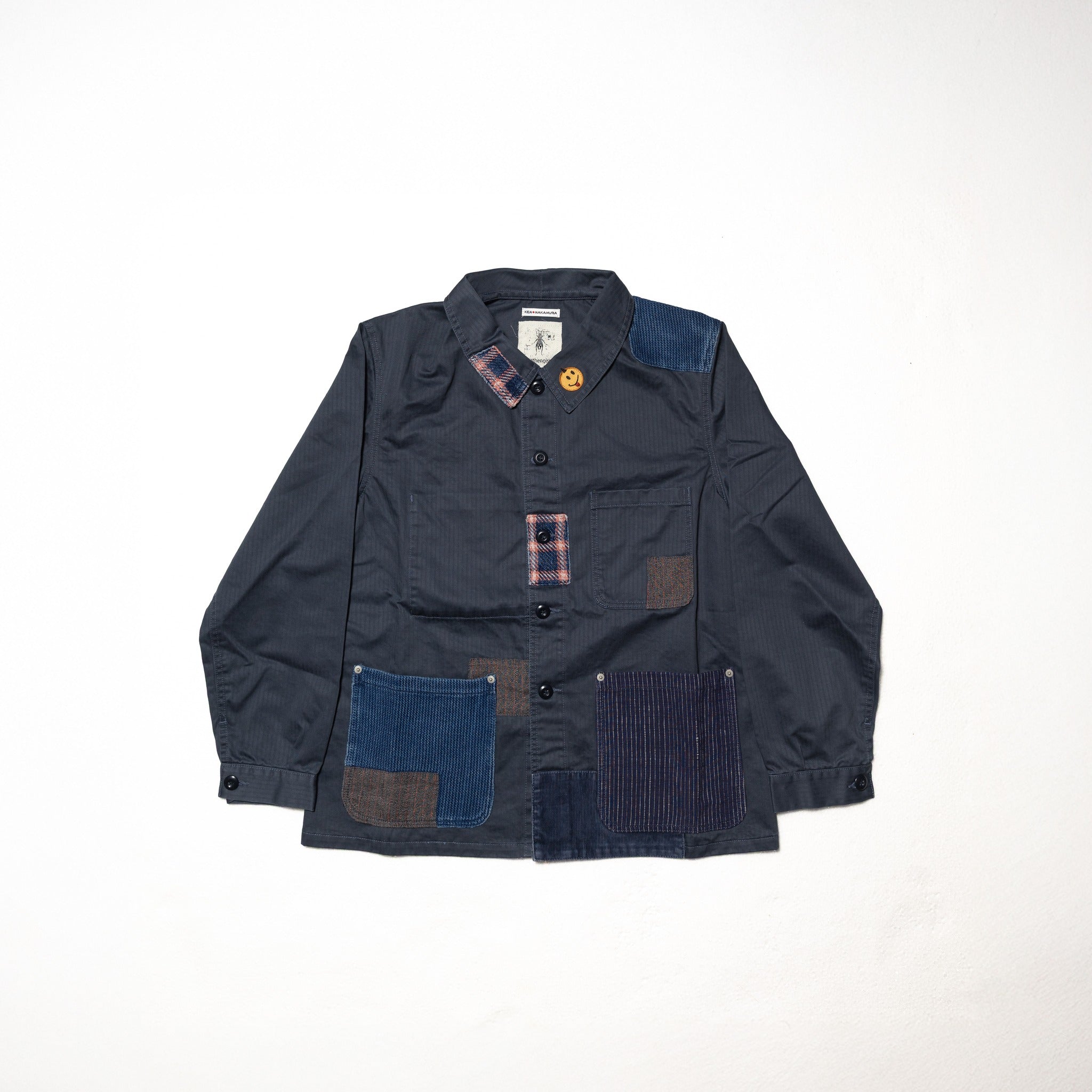 COTTON HBT PATCHWORK EURO WORK JACKET TYPE2 - NAVY