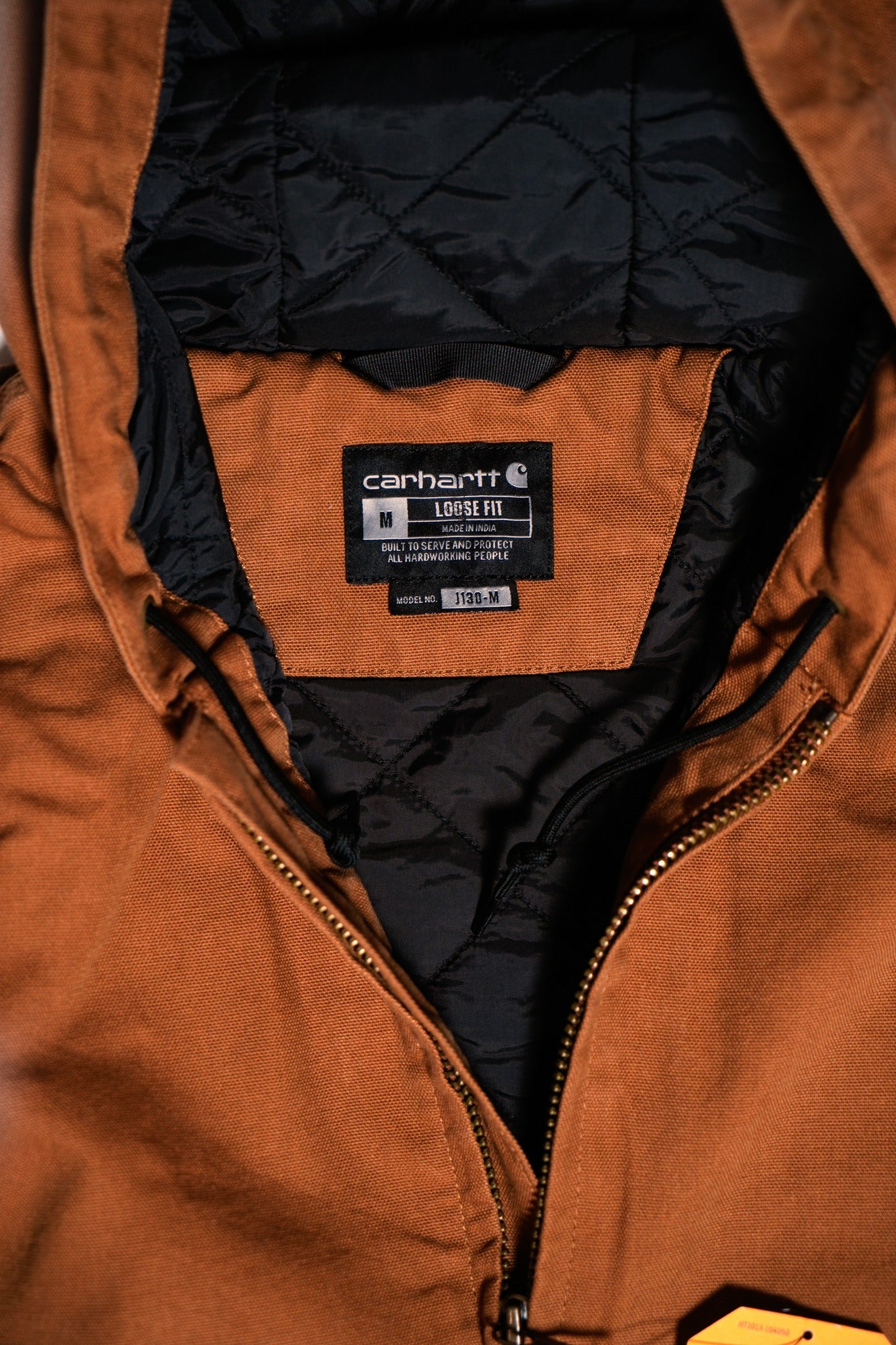LOOSE FIT WASHED DUCK INSULATED ACTIVE JACKET - CARHARTT BROWN