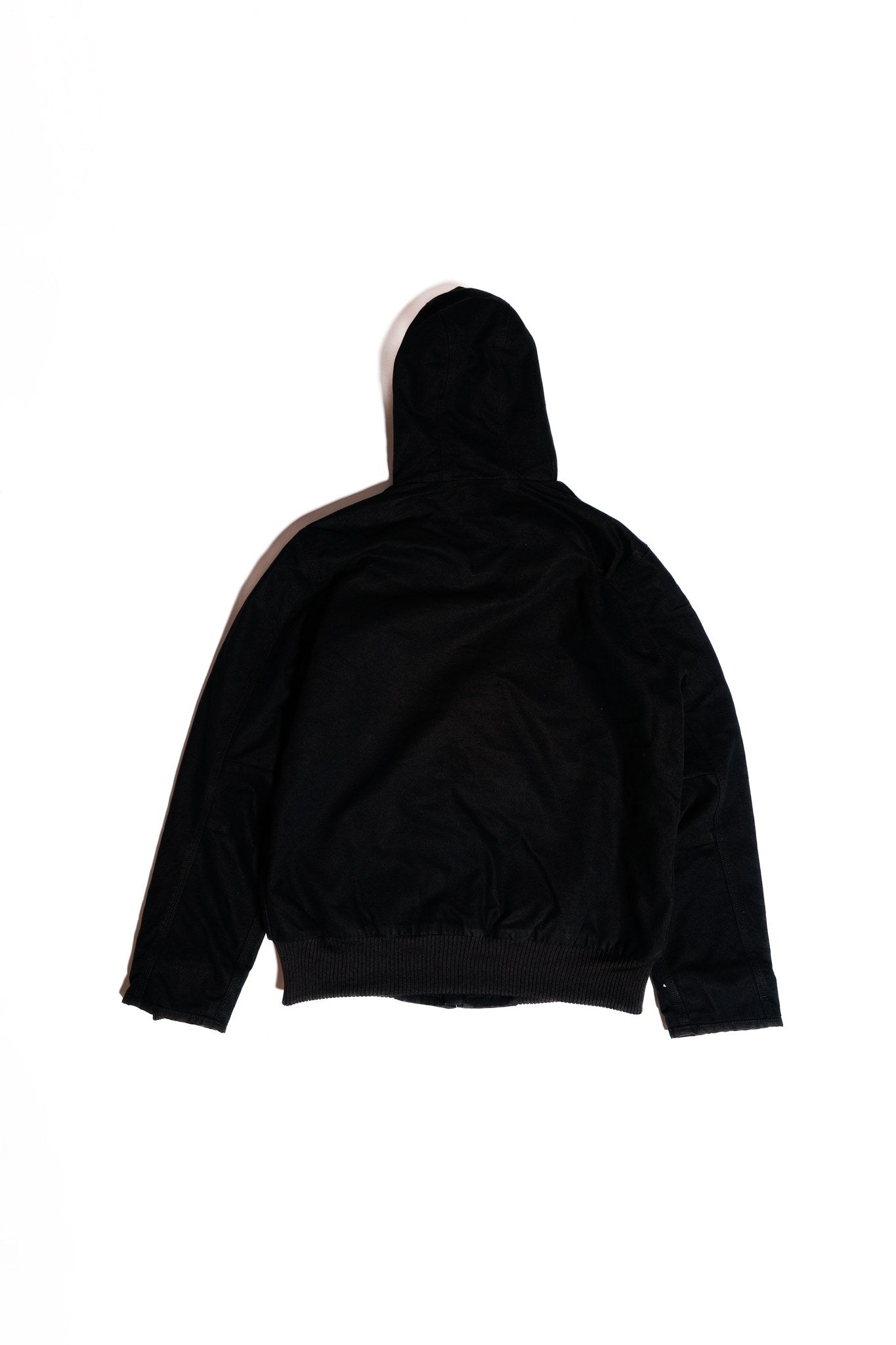 LOOSE FIT WASHED DUCK INSULATED ACTIVE JACKET - BLACK