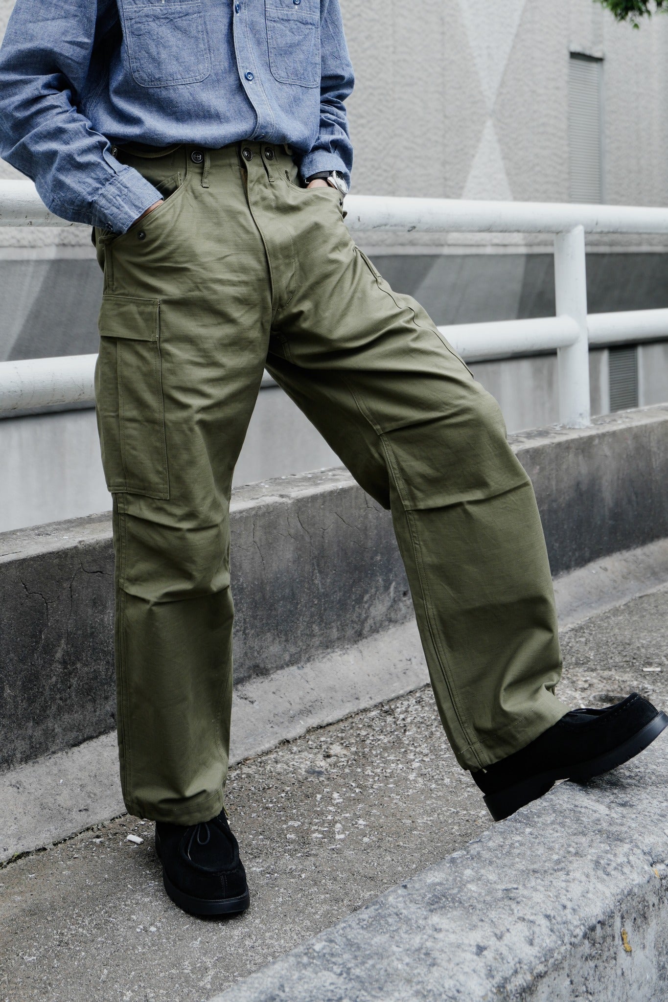 BR42529 TROUSERS SHELL FIELD M-1951 SHORT LENGTH - OLIVE