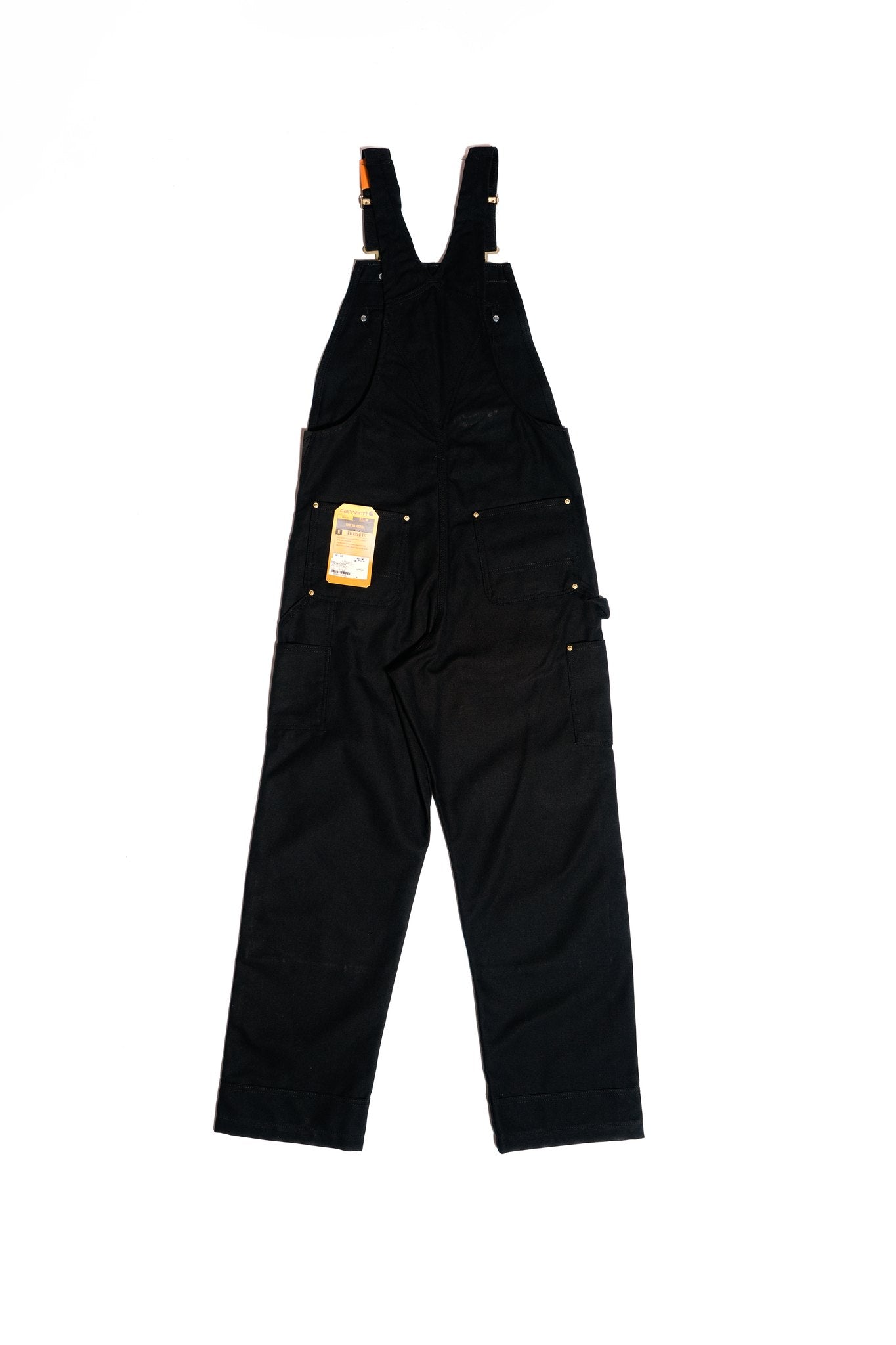 MEN'S BIB OVERALL-RELAXED FIT-DUCK - BLACK
