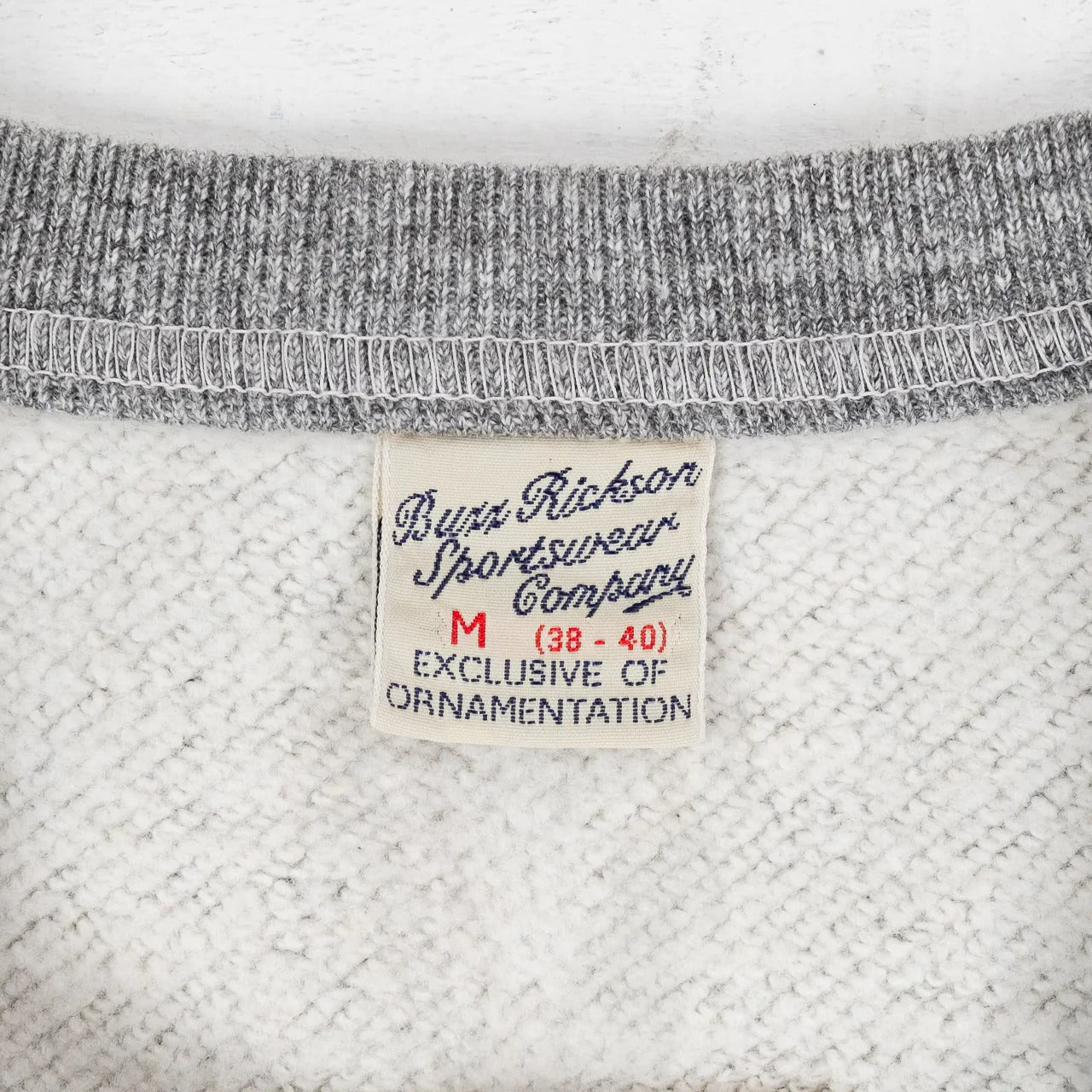 BR69507 FREEDOM SLEEVE SWEATSHIRT "BUZZ RICKSON'S" - Heather Gray