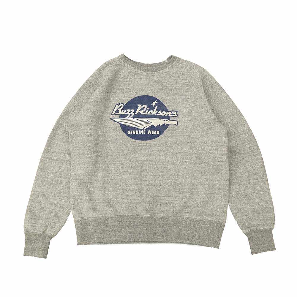 BR69507 FREEDOM SLEEVE SWEATSHIRT "BUZZ RICKSON'S" - Heather Gray